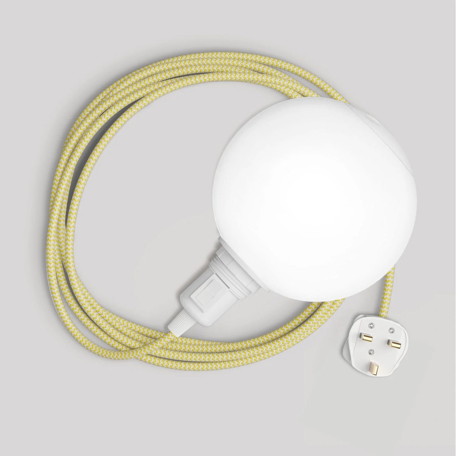 Tragbare Snake-Lampe mit Schalter an der Fassung, UK-Stecker, bruchsicherem Unbreak-a-Ball-Lampenschirm und RZ10-Kabel