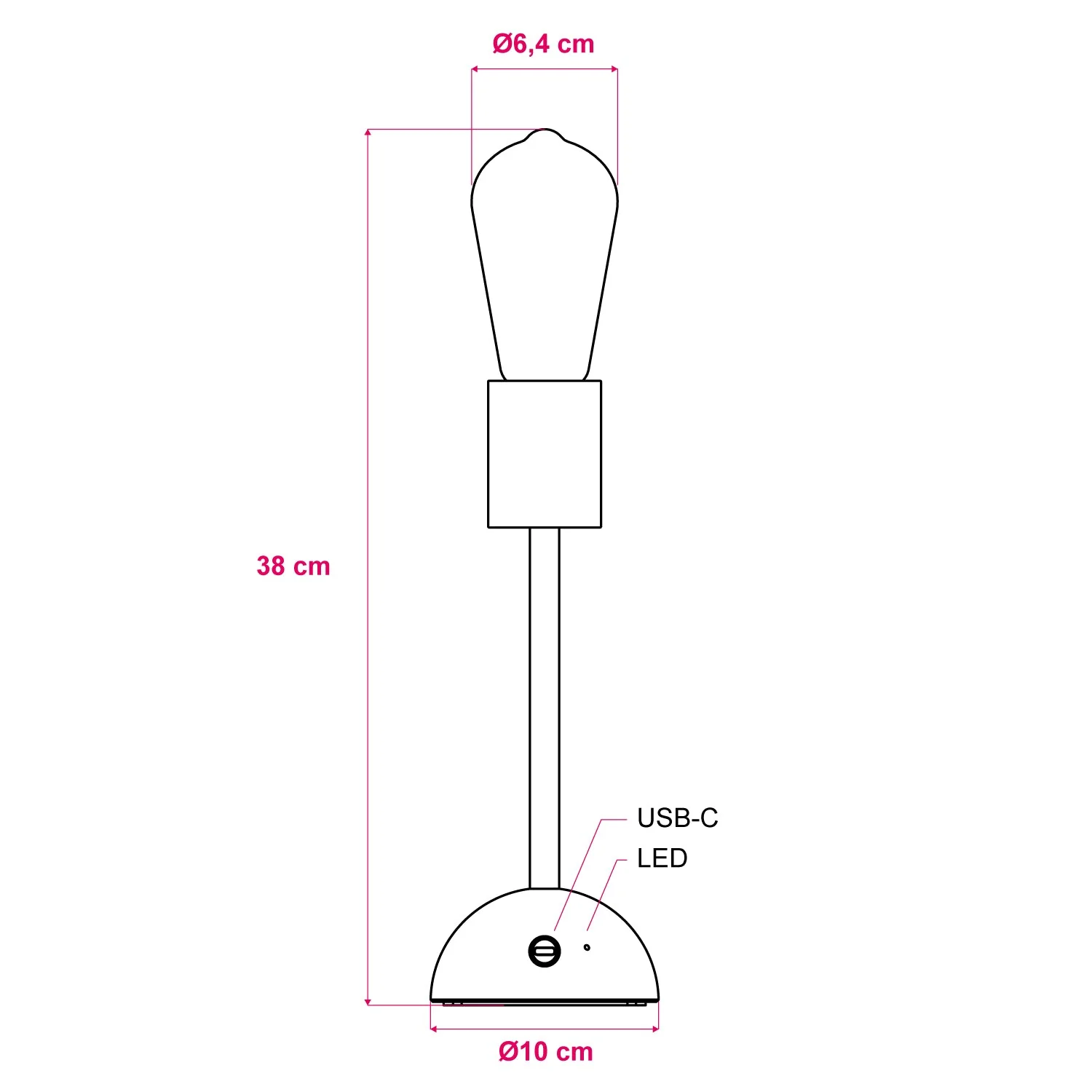 Tragbare, wiederaufladbare Cabless02-Lampe mit goldener Edison-Glühbirne – Neutral - Image 6