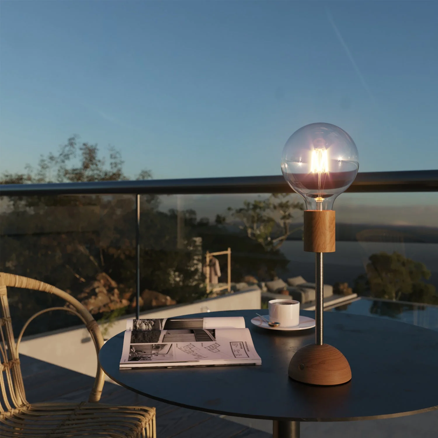 Tragbare, wiederaufladbare Lampe Cabless02 mit G125-Globe – Neutral - Image 3