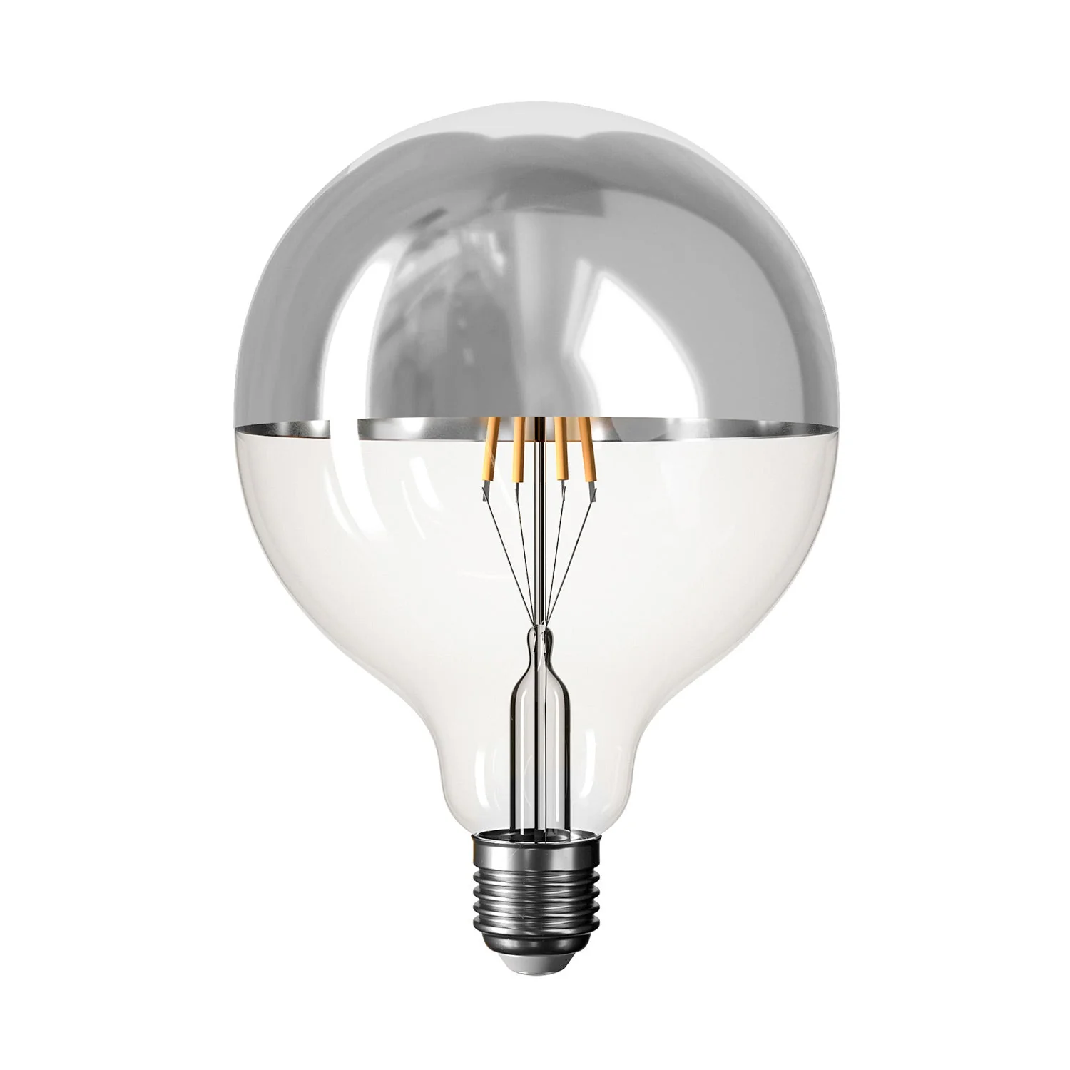 Tragbare, wiederaufladbare Lampe Cabless02 mit Globe-Leuchtmittel, Halbkugel Silber – Neutral - Image 5