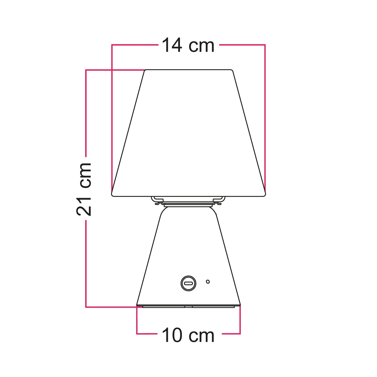 Wiederaufladbare, tragbare Cabless11-Lampe mit Tropfenglühlampe und Schirm – Weiß - Image 6