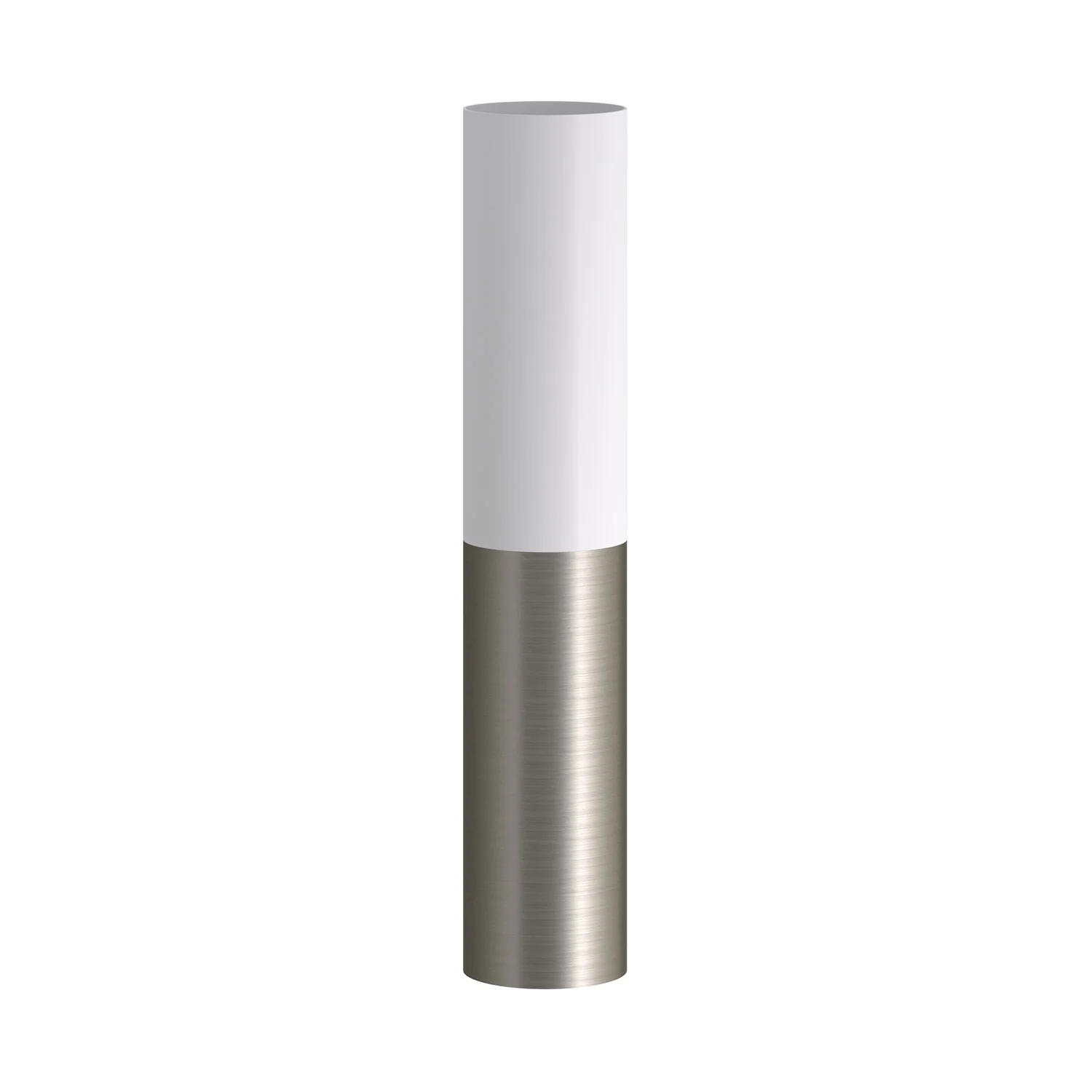 Tub-E12, doppelter Metall-Spotschlauch, mit E12 Doppelfassung - Mattweiß und Gebürstetes Titan - Image 3