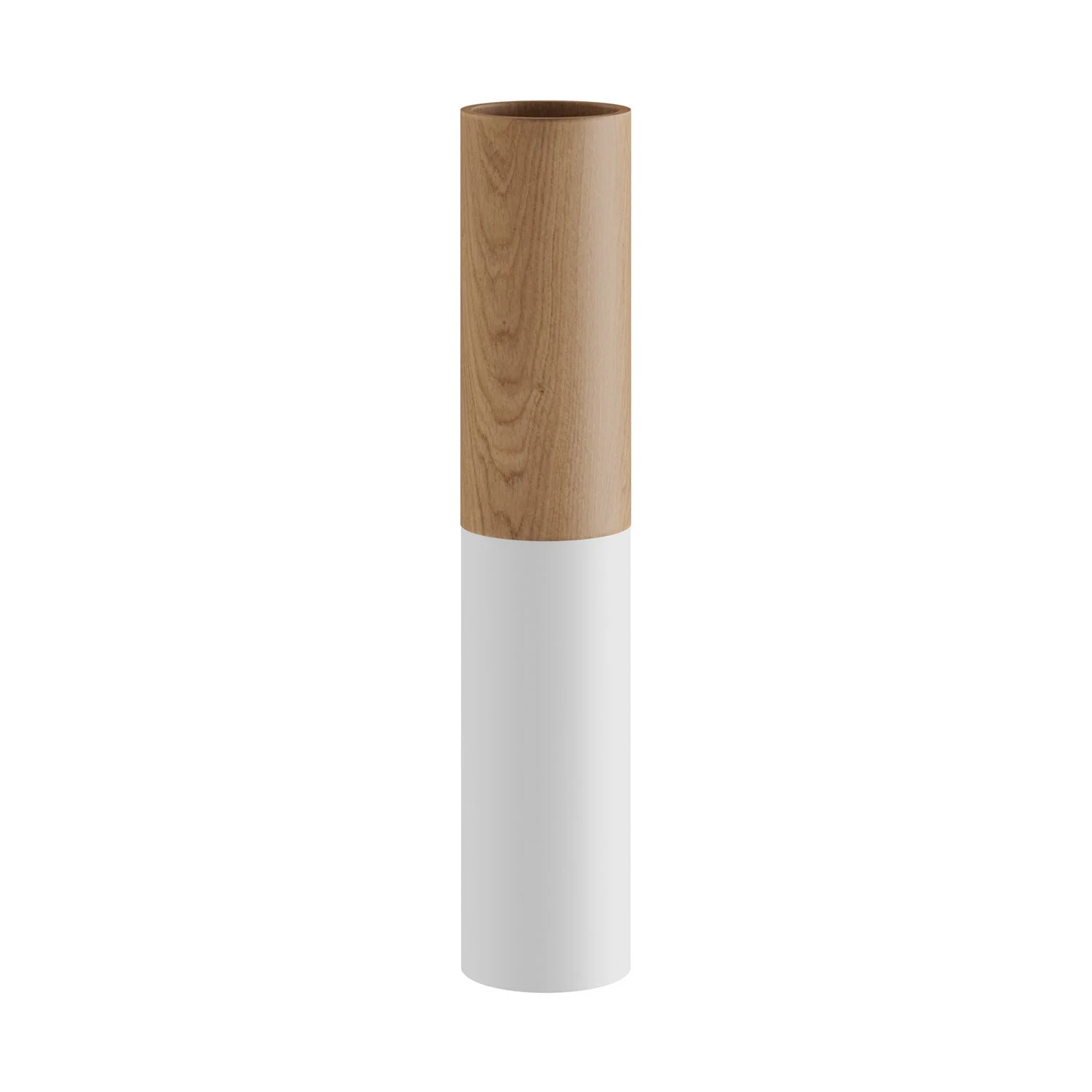 Tub-E14, Röhre aus Holz und Metall für Spot mit Doppelgewindefassung E14 – Neutral und Mattweiß - Image 3
