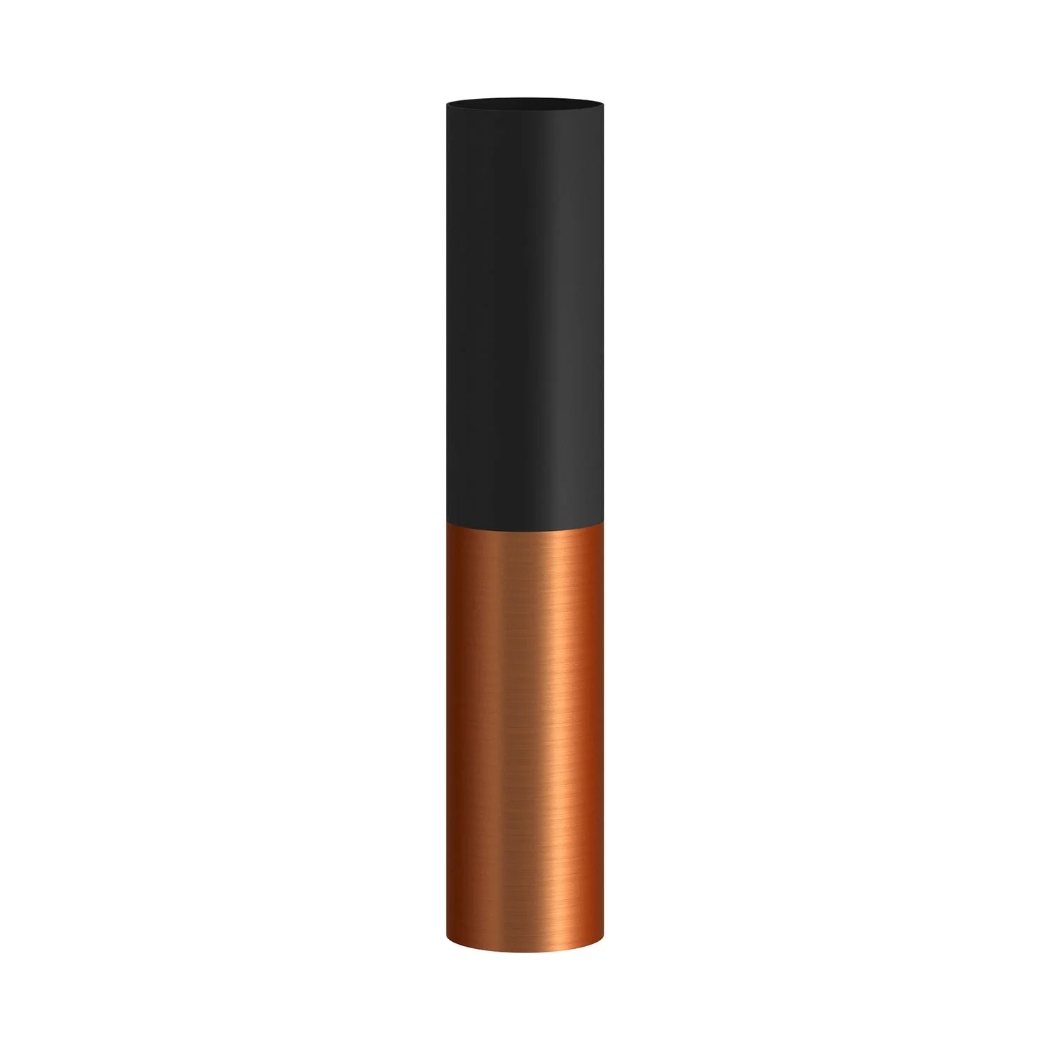 Tub-E14, doppeltes Metallrohr für Strahler mit Doppelmutter-E14-Fassung – Schwarz und Matt-Kupfer - Image 3