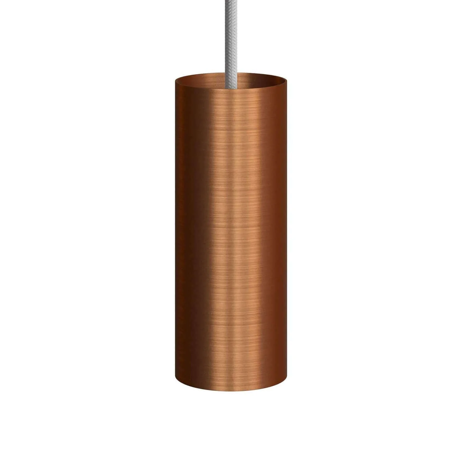 Tub-E14, Metallrohr für Strahler mit E14-Fassung und Doppelmutter – Satiniertes Kupfer