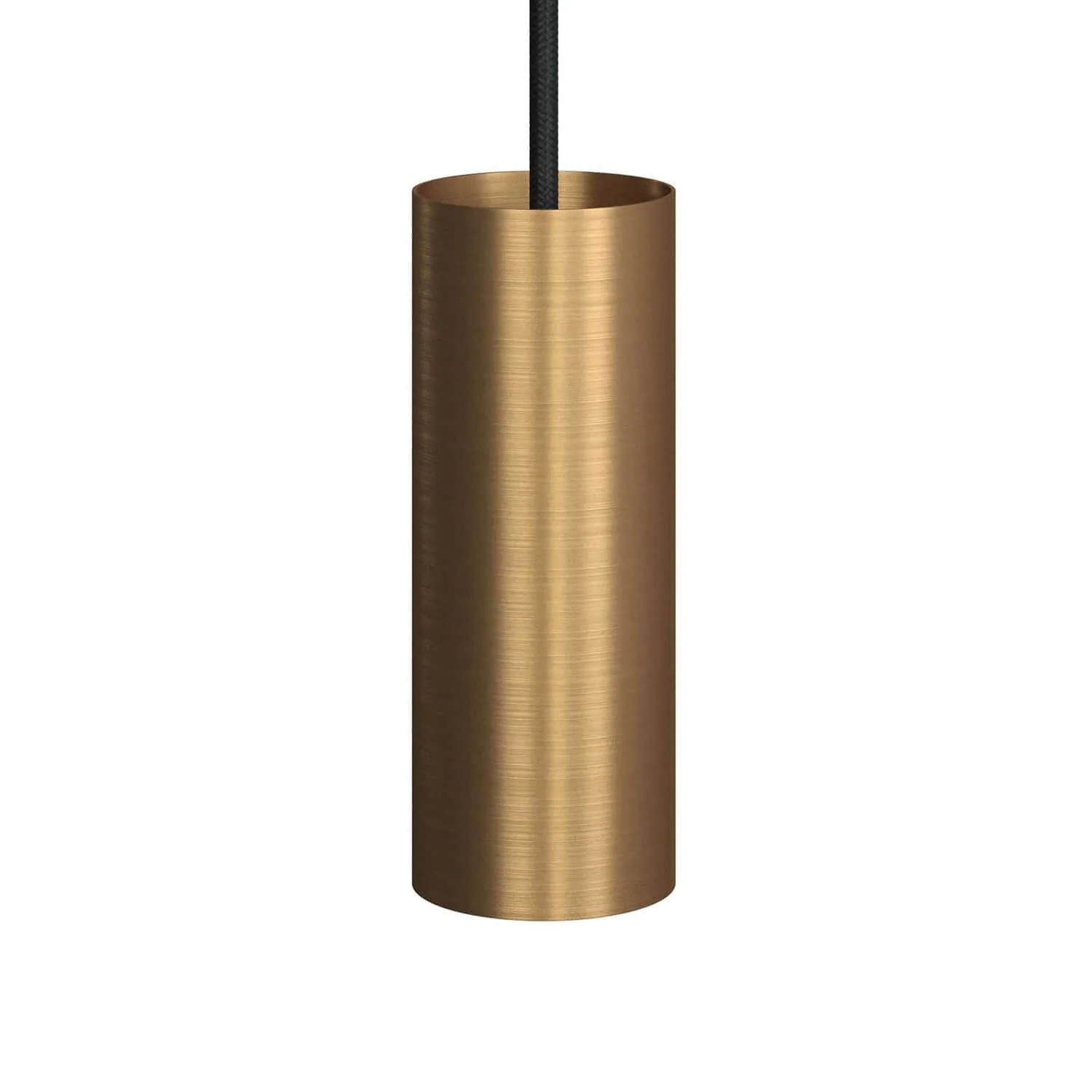 Tub-E14, Metallrohr für Spot mit E14-Doppelring-Lampenfassung – Satiniertes Bronze