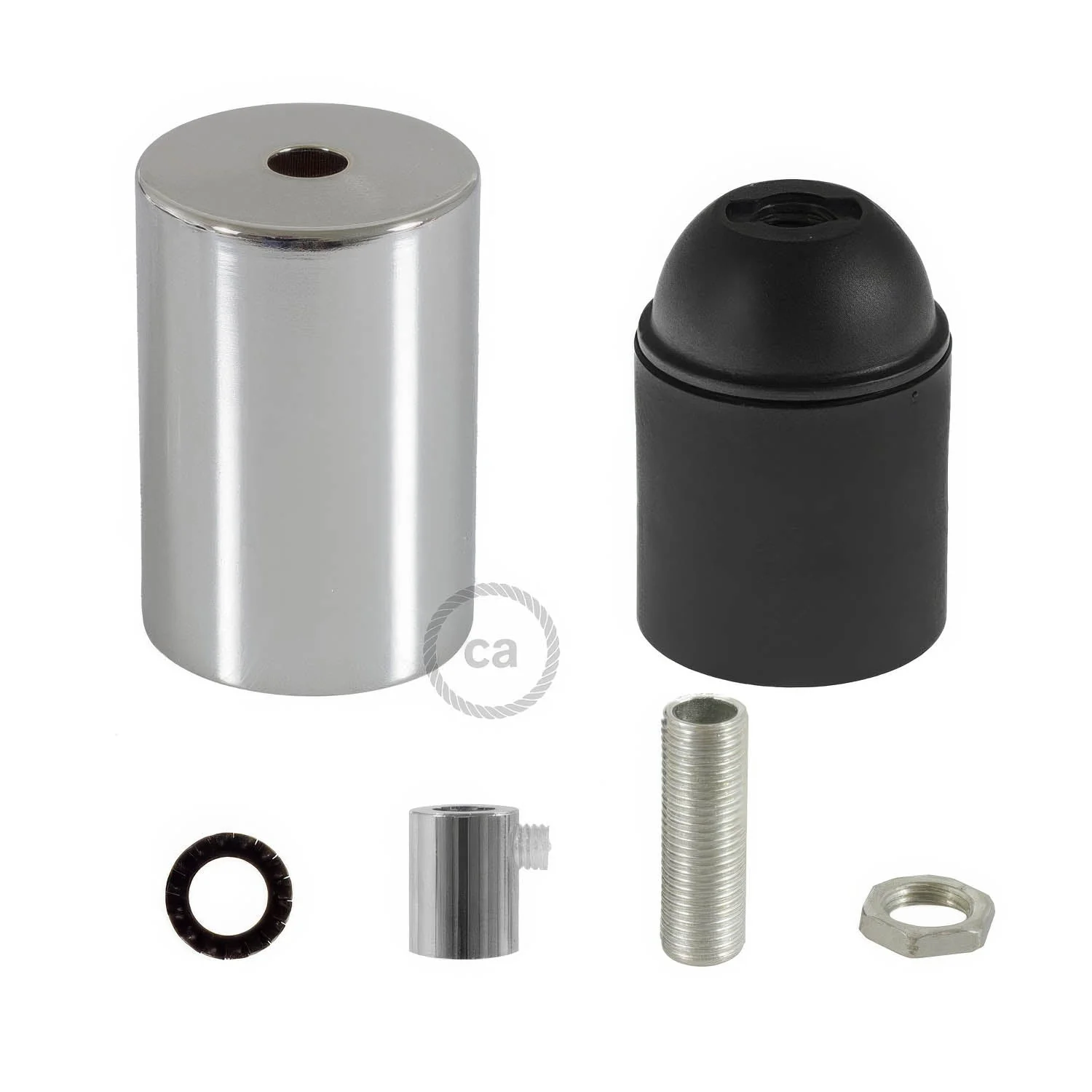 Flat Top Metall UL E26 Lampenfassung-Set - Chrom - Image 5