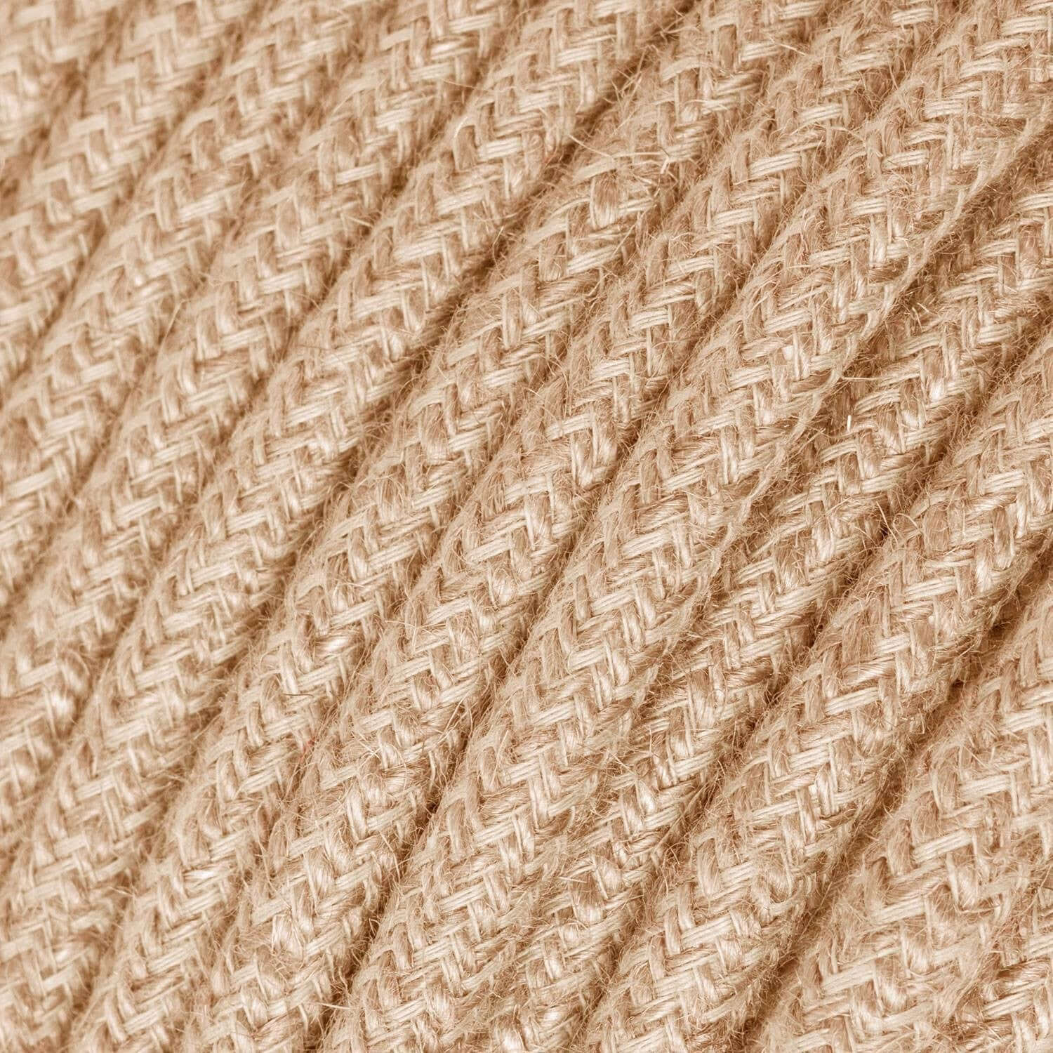 Ultrasoft-Elektrokabel aus Silikon mit Jute-Ummantelung, Neutral – RN06 rund 2x0,75 mm - Image 2