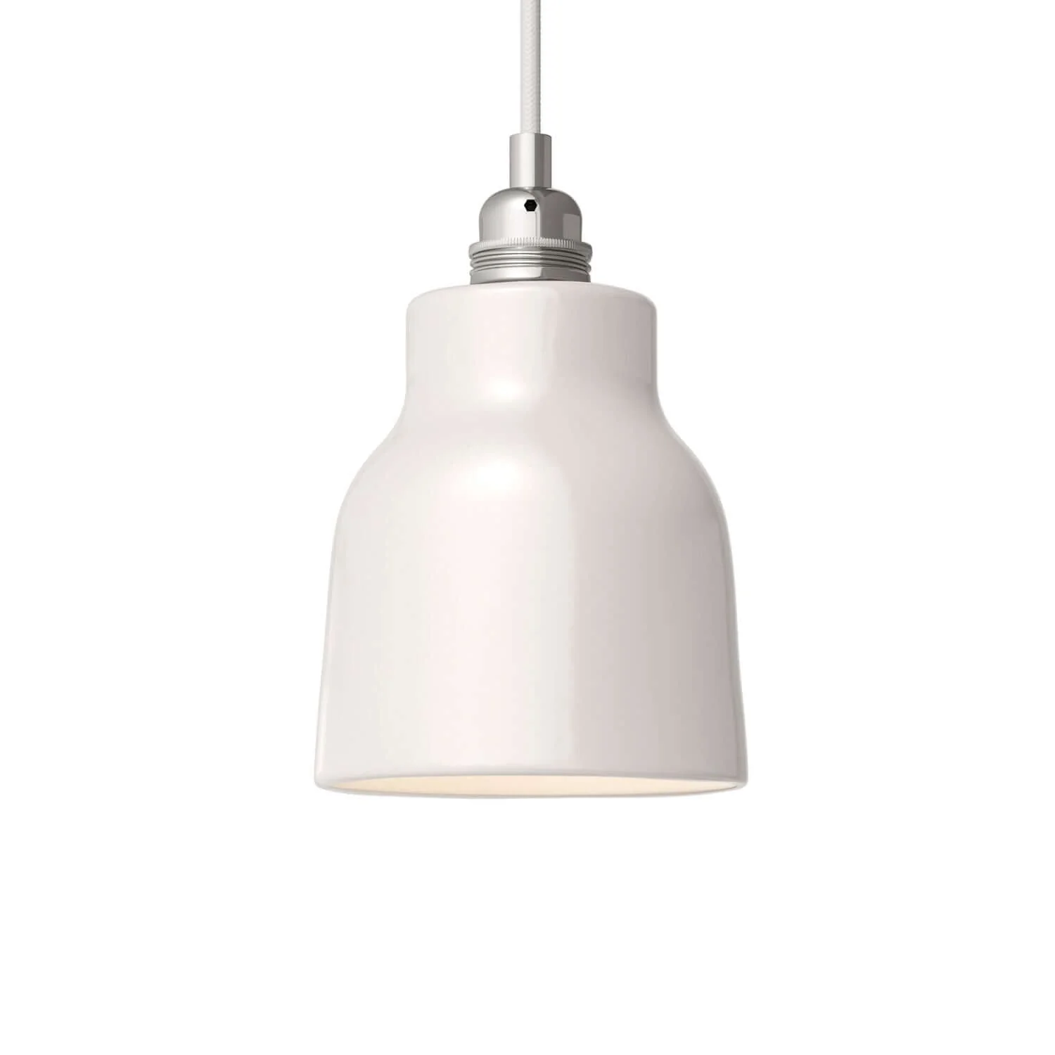 Keramiklampenschirm Vaso, Kollektion Materia - Made in Italy - Glänzend Weiß