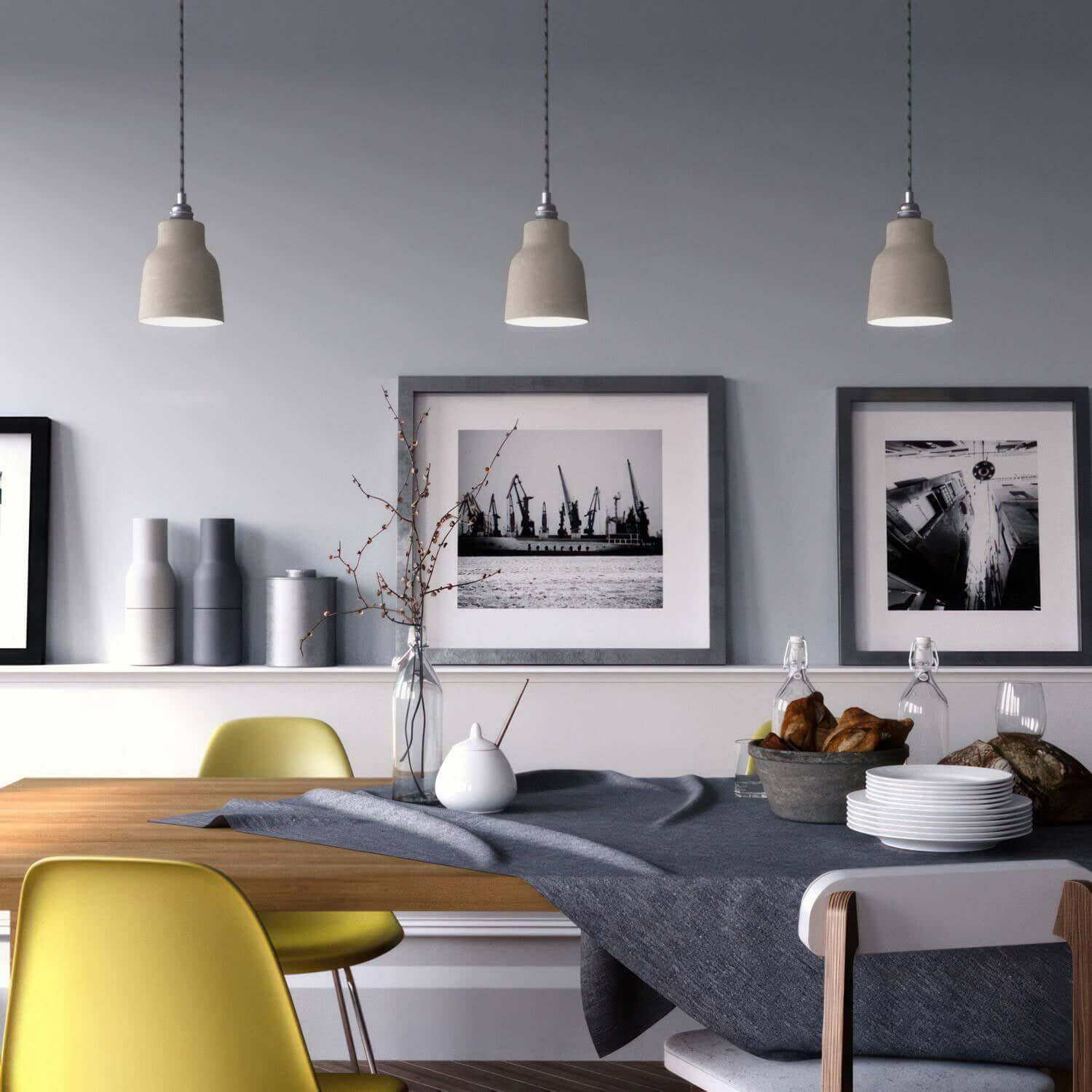 Lampenschirm Vaso aus Keramik, Kollektion Materia – Made in Italy – Gestreiftes Taupe - Image 2