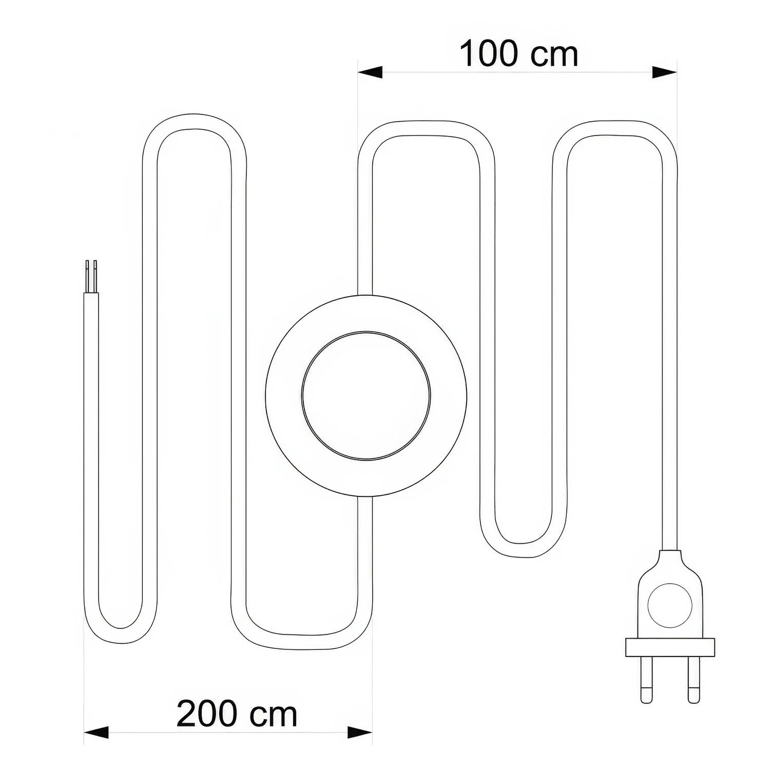 Verkabelung für Lampe mit taubengrauem Baumwollkabel, 3 m - Image 3
