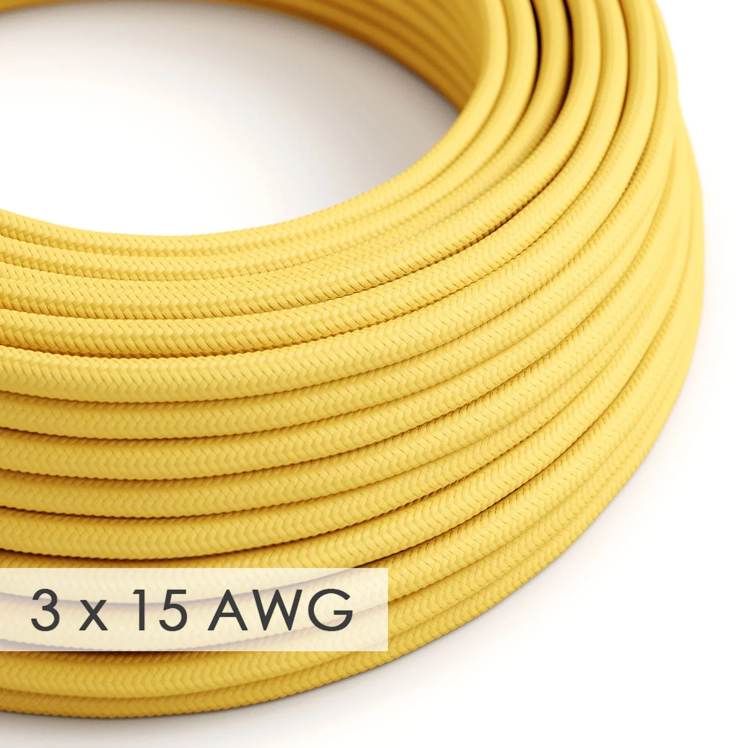 Verlängerungskabel – Rundgelb Rayon RM10 – 15/3 AWG