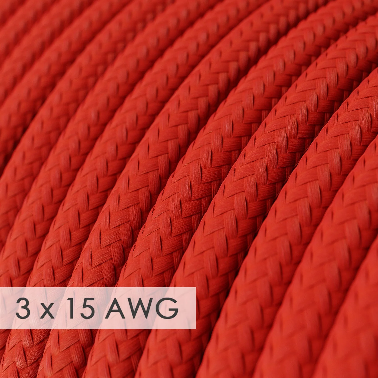 Verlängerungskabel – Rund Rot Rayon RM09 – 15/3 AWG - Image 2