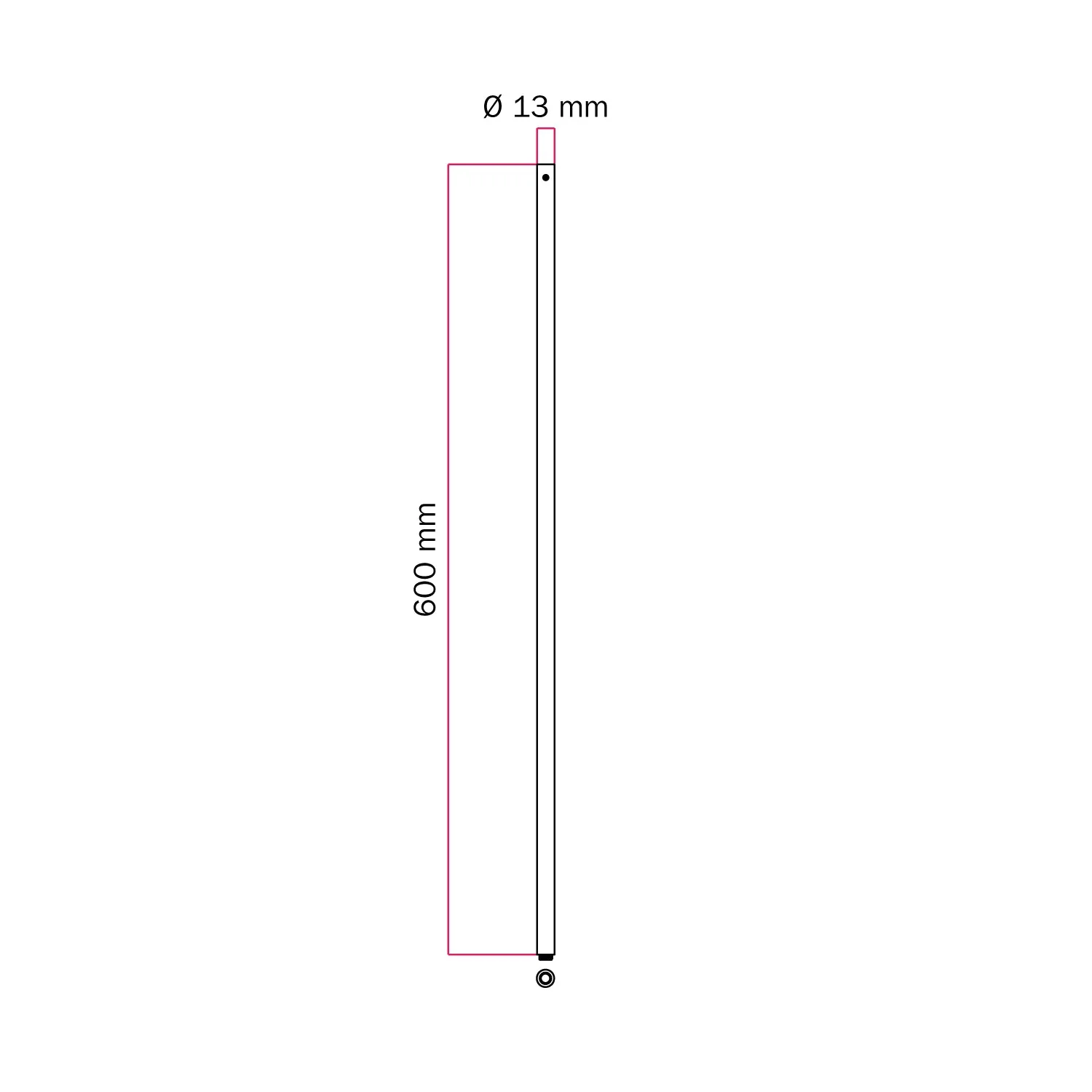 Verlängerungsrohr aus Metall für MAG-Y Stehlampen - Schwarz - Image 3