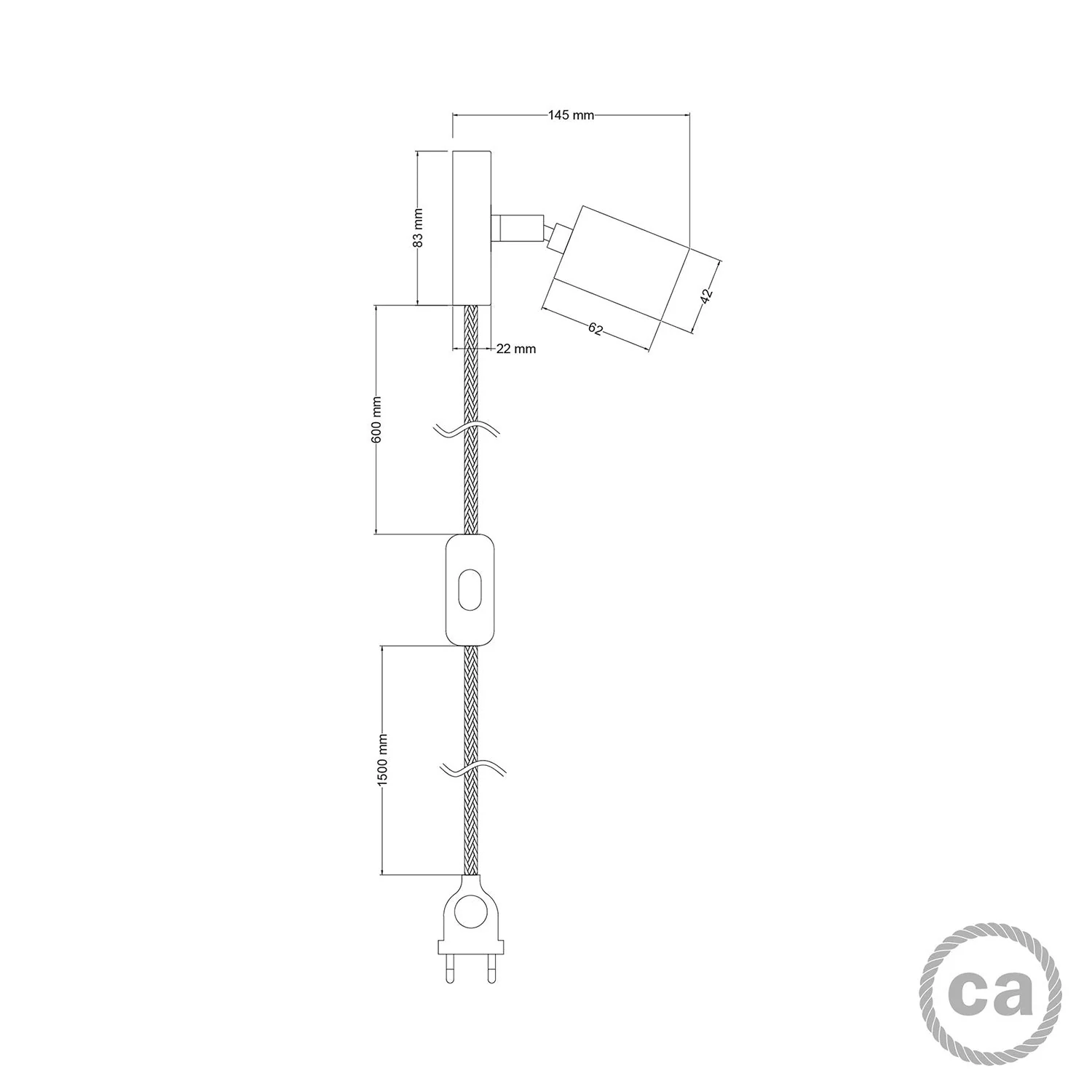 Spostaluce Schwenkbare Gelenklampe aus Metall – Schwarz - Image 4