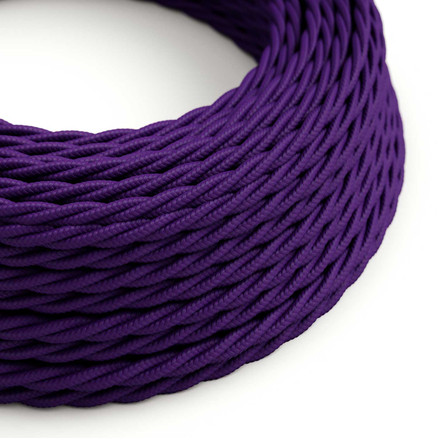 Violettes Rayon-ummanteltes, gedrehtes Stromkabel – TM14