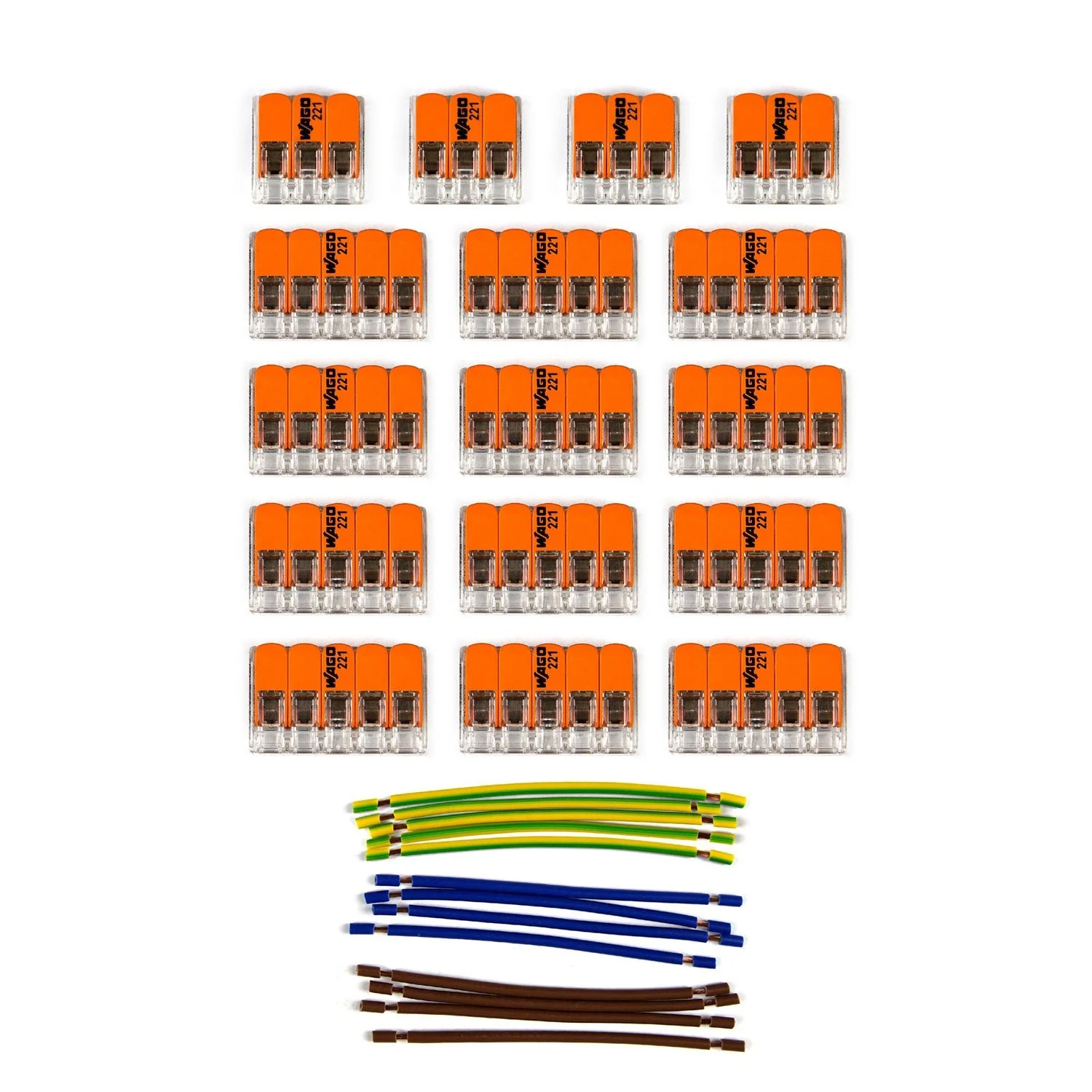 WAGO-Anschluss-Kit kompatibel mit 3x Kabel für 14-Loch-Rosette