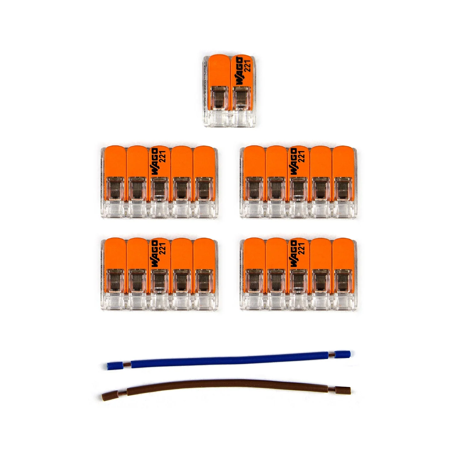 WAGO-Anschluss-Set kompatibel mit 2x-Kabel für 7-Loch-Baldachin