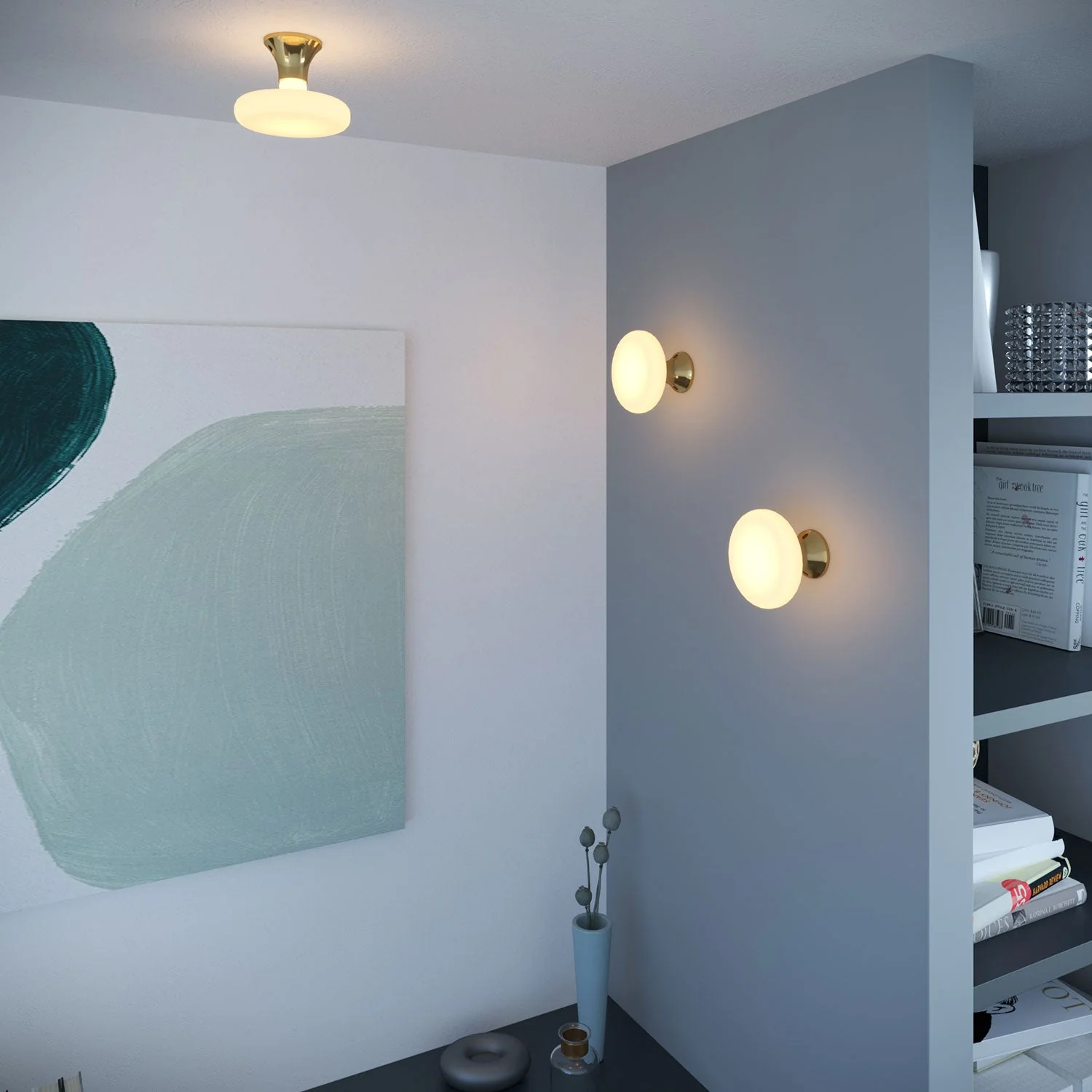 Fermaluce, metallisierter Lichtpunkt für Wand oder Decke – Gold - Image 2