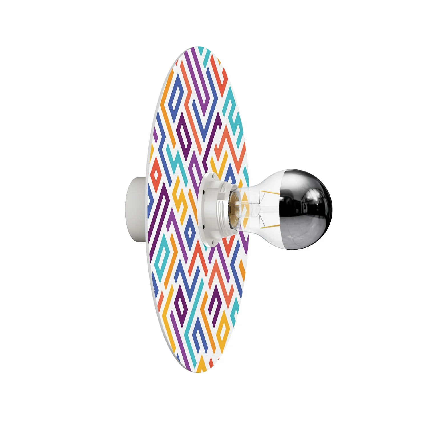 Wand- oder Deckenleuchte mit Schirm „Kaleidoscope“ Geometrie 2 mit geometrischem Design – Wasserdicht IP44