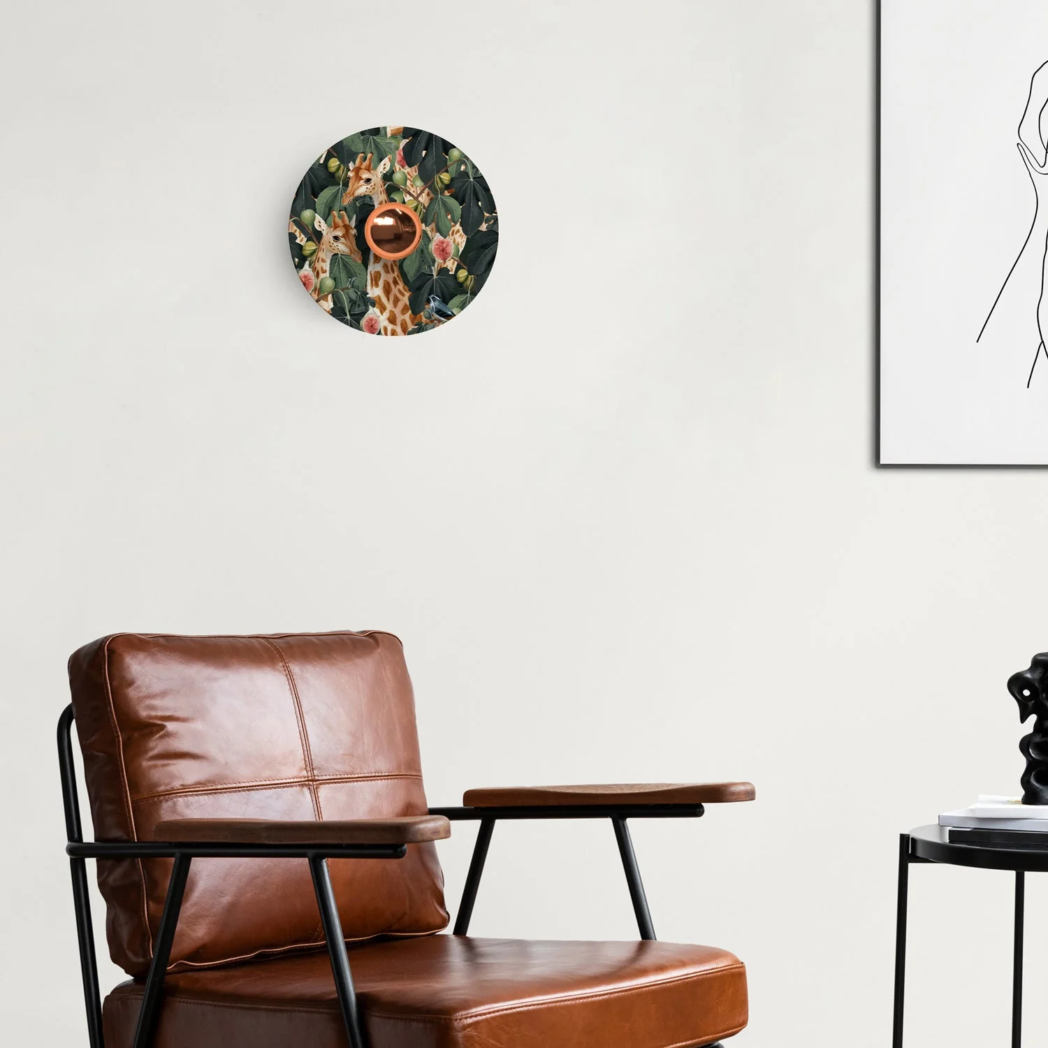 Wandleuchte oder Deckenlampe mit Lampenschirm mit Dschungeltieren 'Wildlife Whispers' Giraffen – Wasserdicht IP44 - Image 2