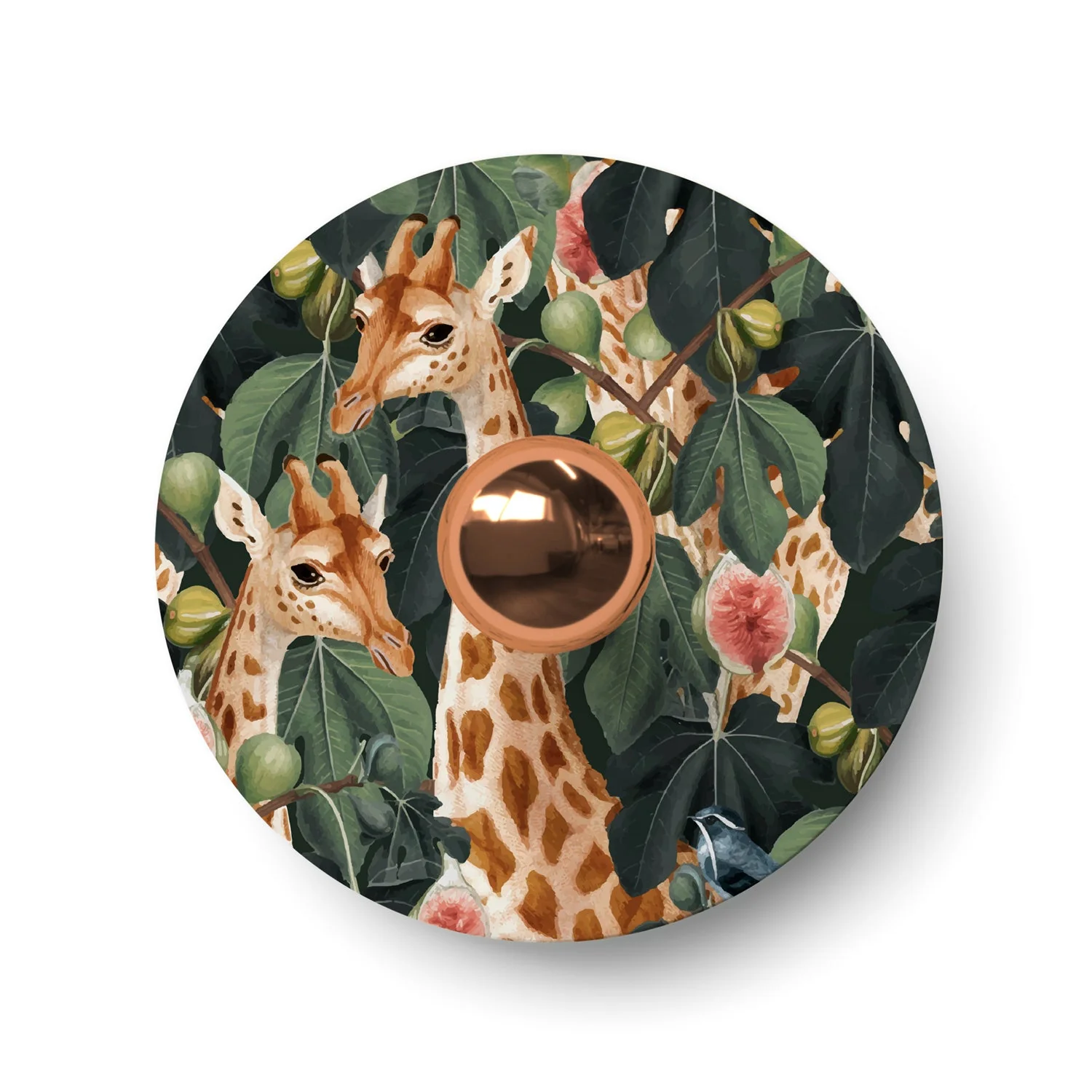 Wandleuchte oder Deckenlampe mit Lampenschirm mit Dschungeltieren 'Wildlife Whispers' Giraffen – Wasserdicht IP44 - Image 3