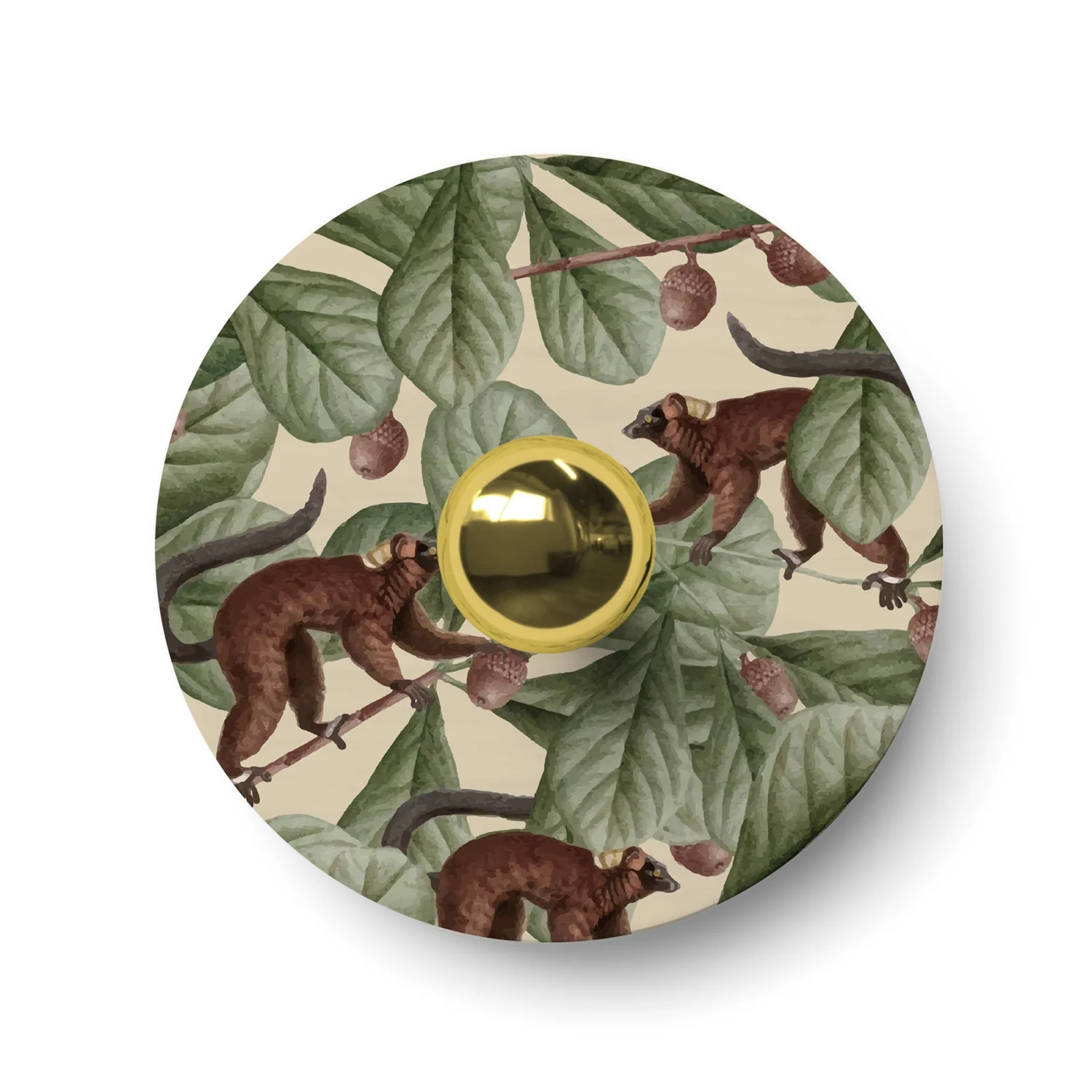 Wand- oder Deckenleuchte mit Lampenschirm mit Dschungeltieren 'Wildlife Whispers' – Tiere Lemuren – Wasserdicht IP44 - Image 3