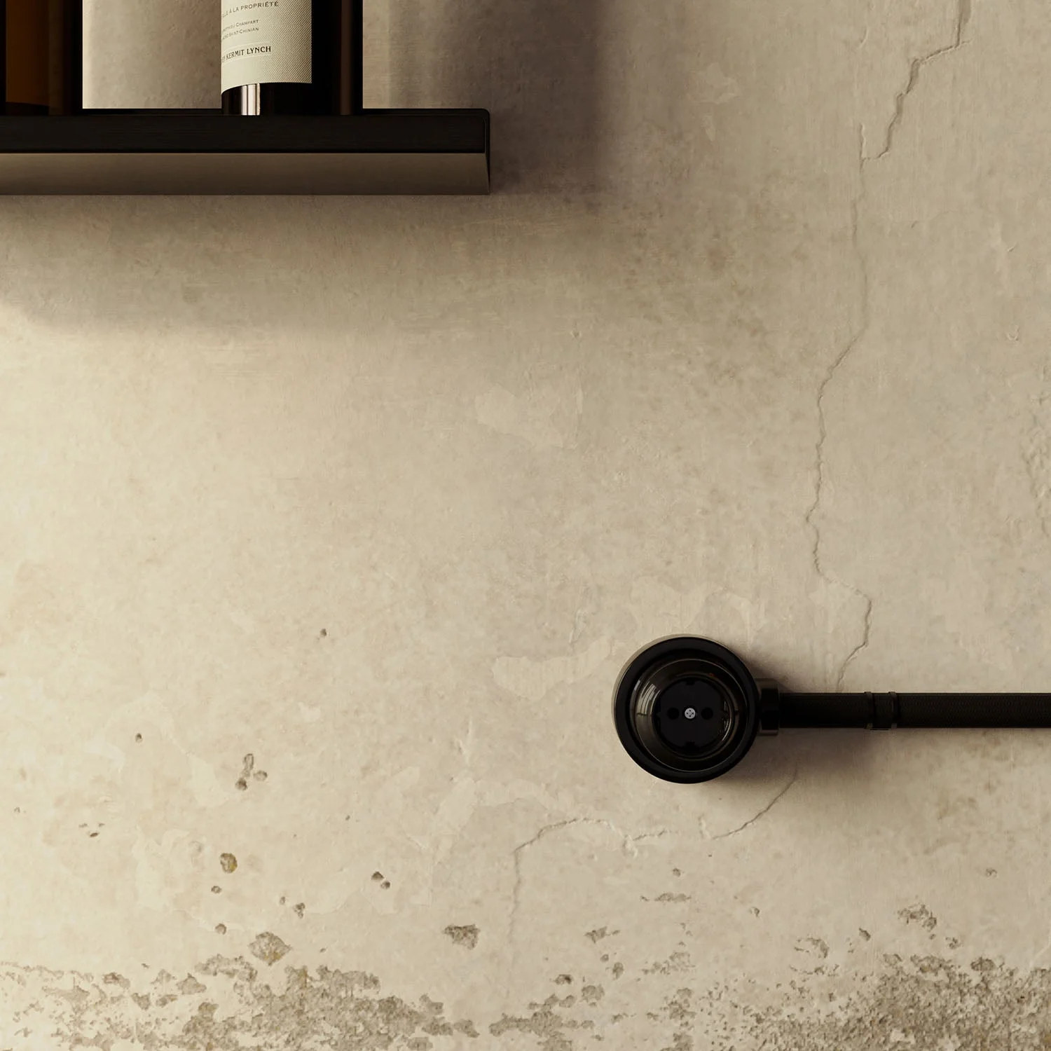 Wand-Schuko-Steckdosen-Set für Creative-Tubes aus Porzellan – Schwarz - Image 4