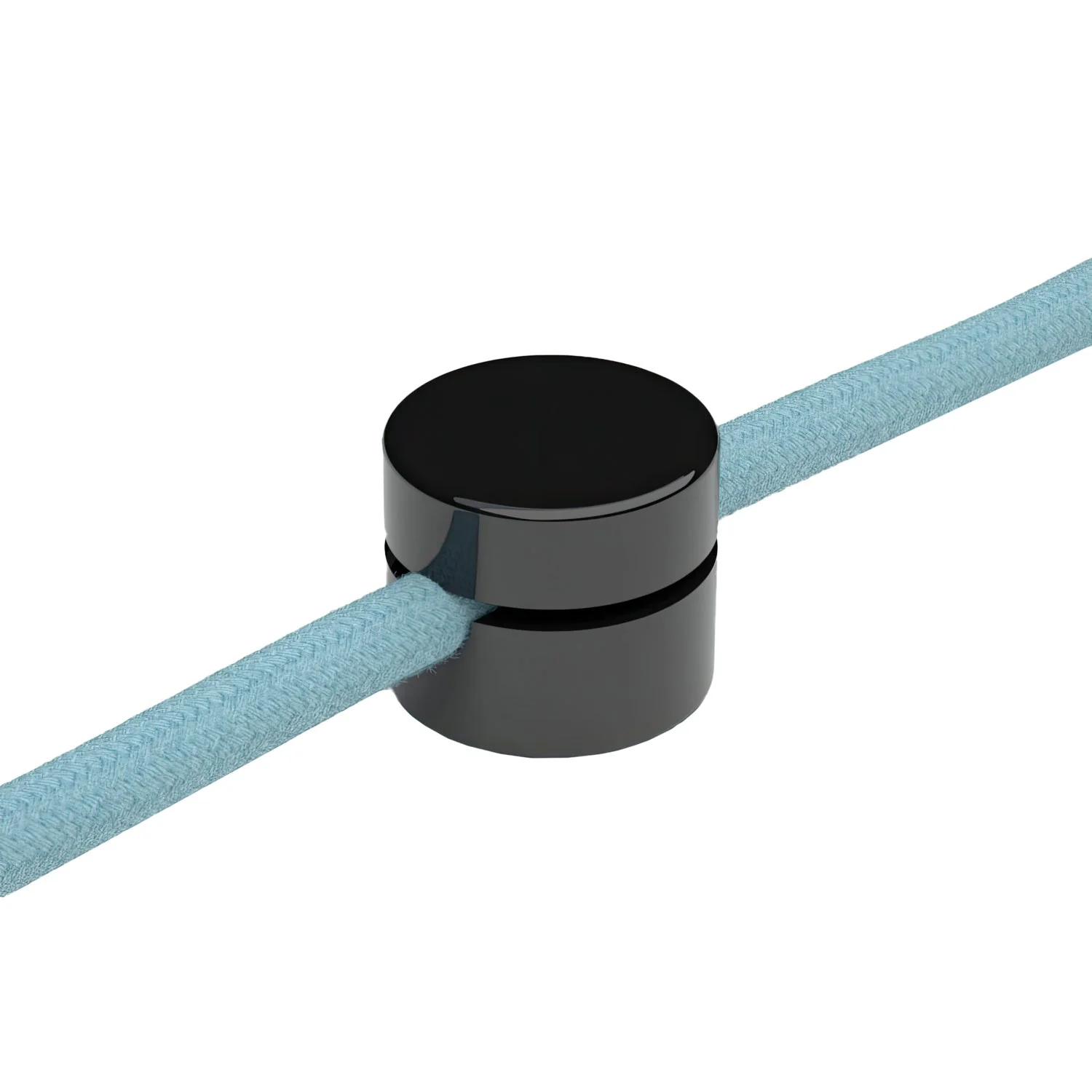 Universelle Wandbefestigung für Stoffkabel für Beleuchtung 2x0,75 und 3x0,75 – Schwarz