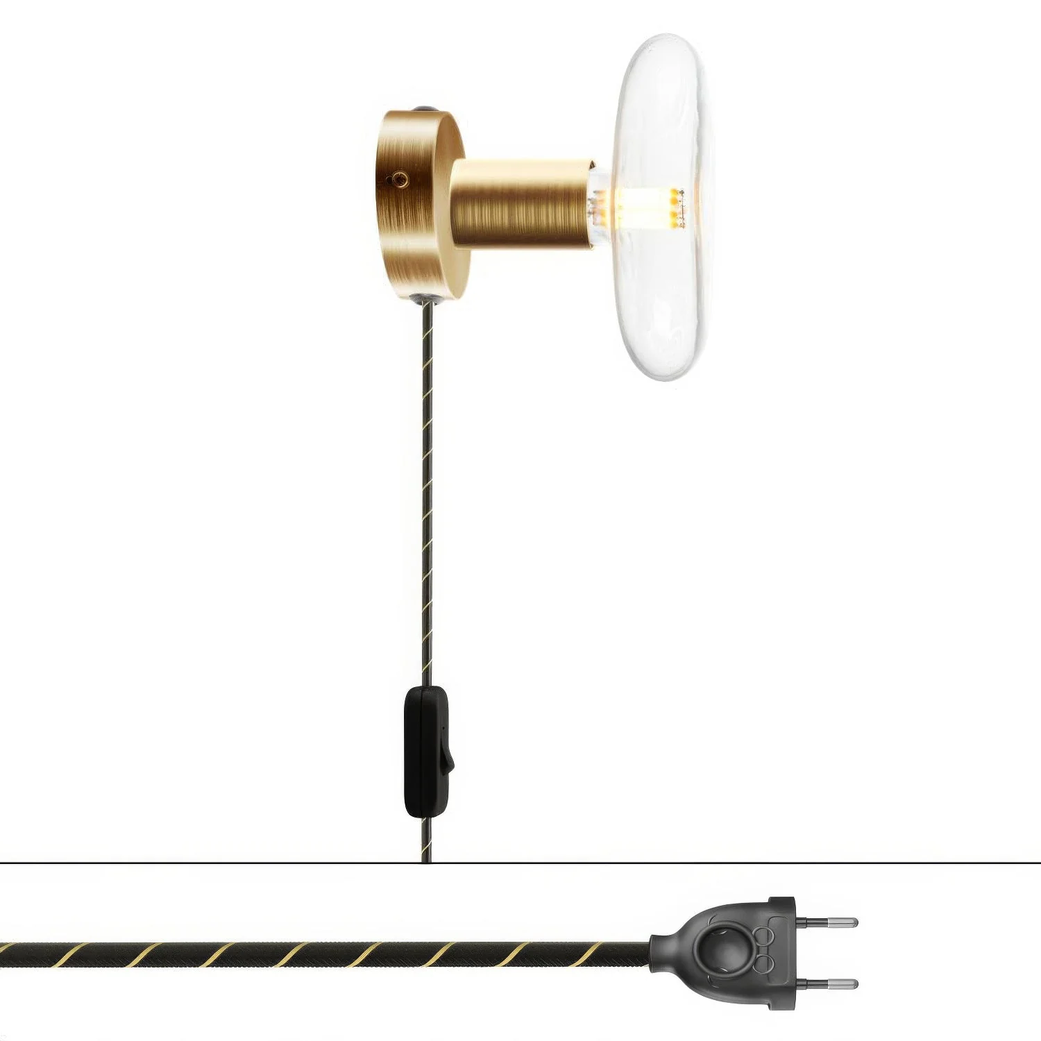 Lampe Spostaluce aus Metall – Satinbronze