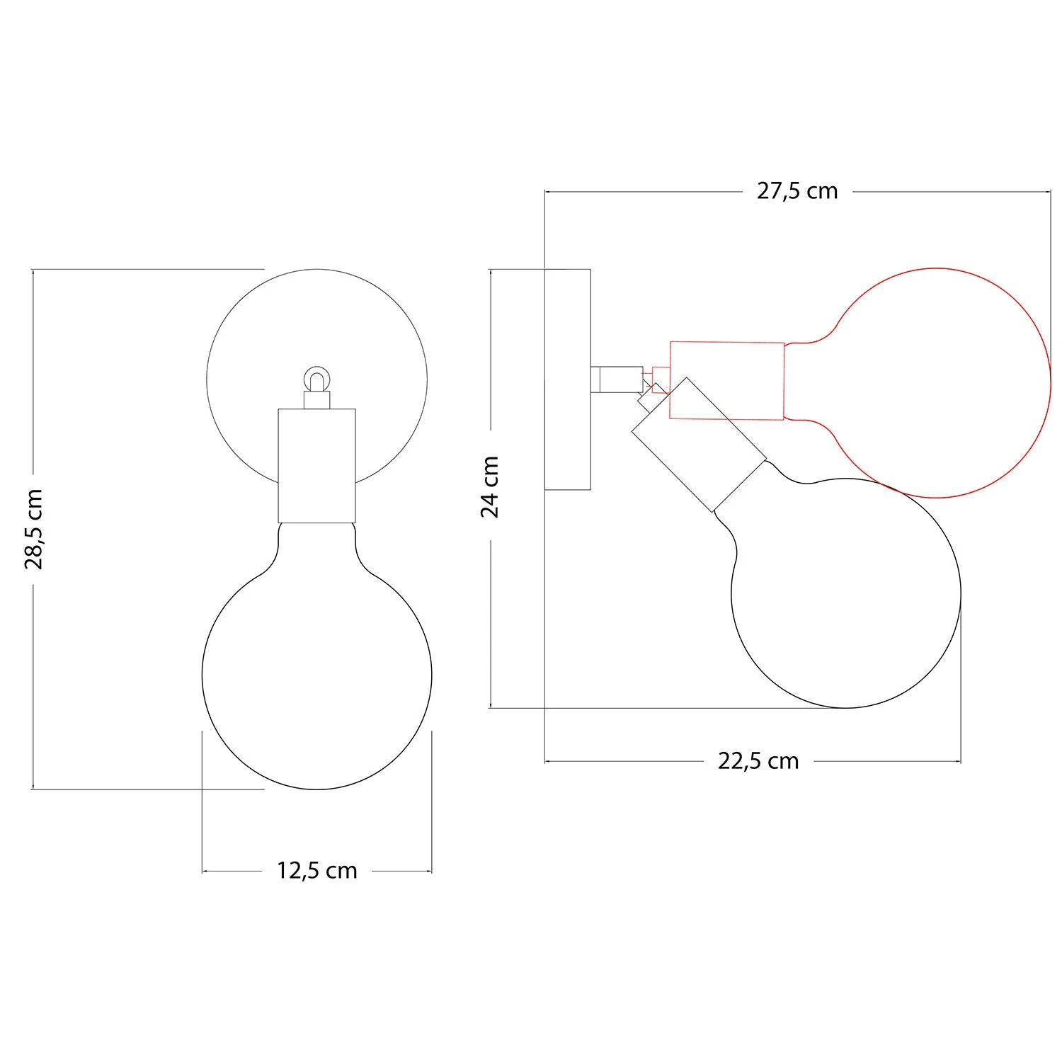 Fermaluce Snodo Leuchte aus Metall mit Globo Porzellan-Lampe – Kupfer - Image 3