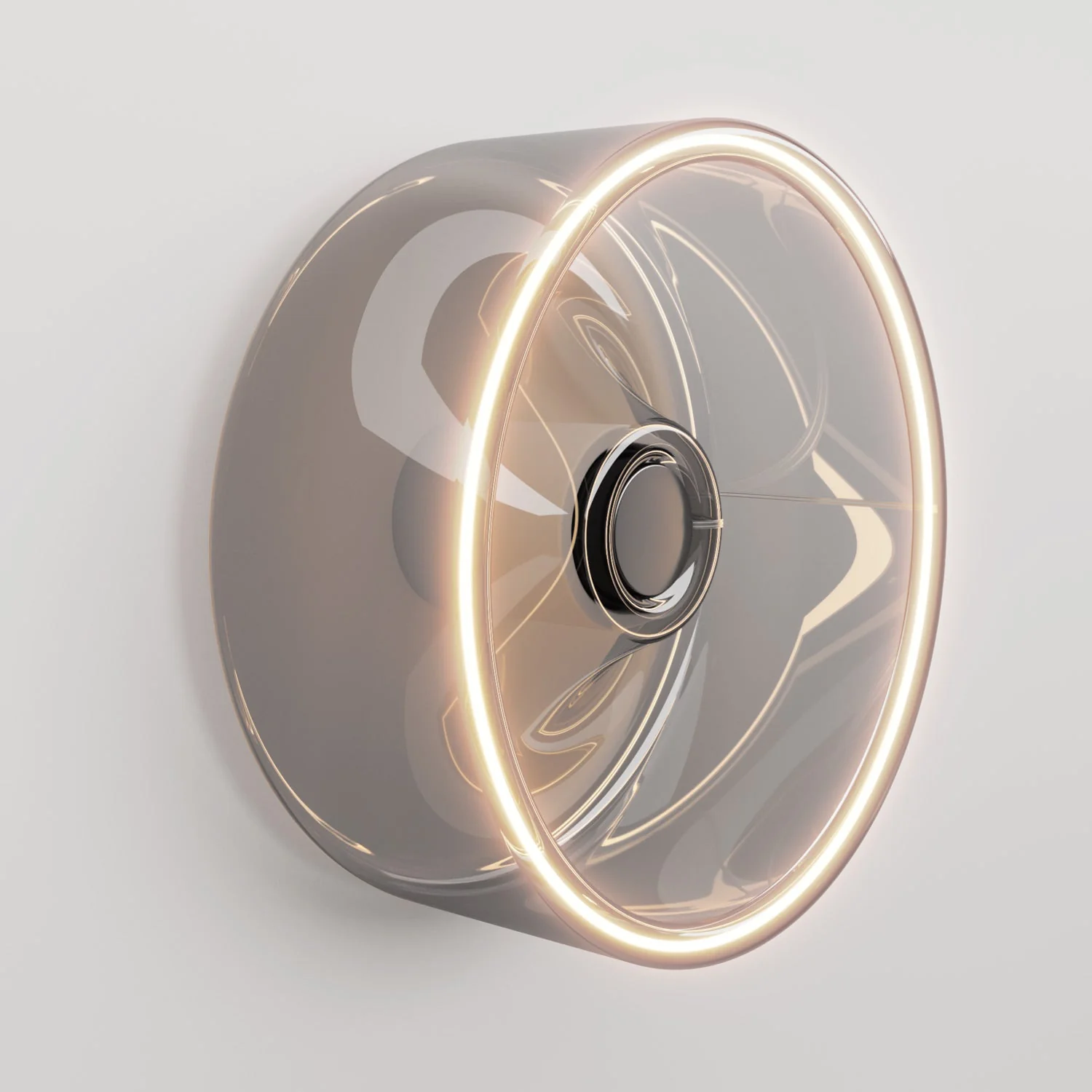 Wandleuchte mit Glühlampe Ghost smoky – Weiß