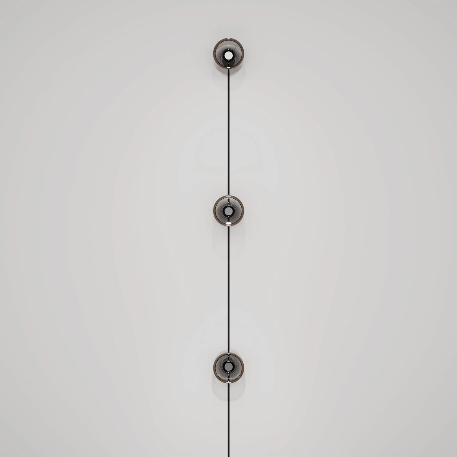 Wandleuchte Spostaluce mit Stecker, 3 Ghost Lampen und schwarzem Kabel - Image 3