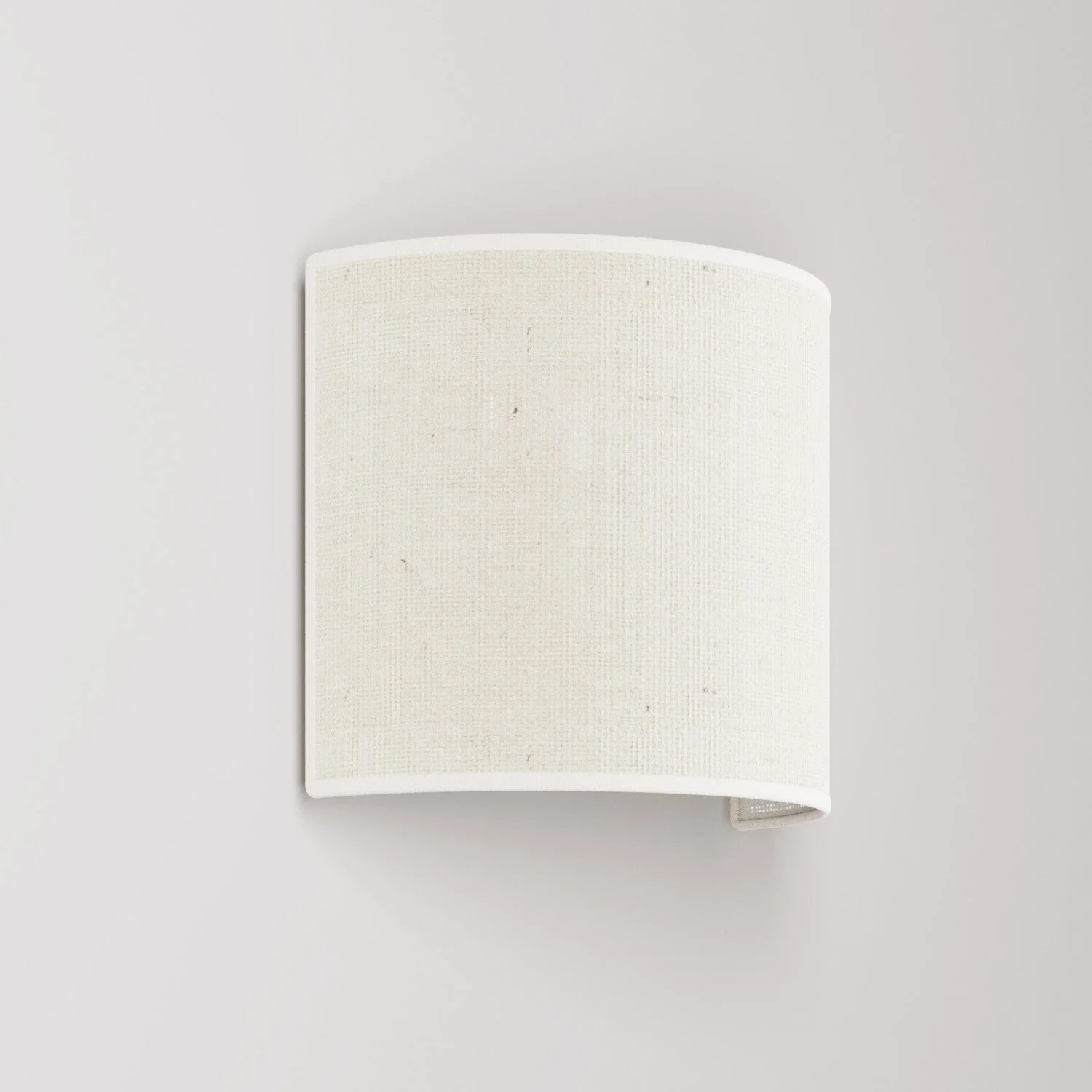 Wandleuchte Ventola mit Lampenschirm aus hellem Jutestoff – Made in Italy
