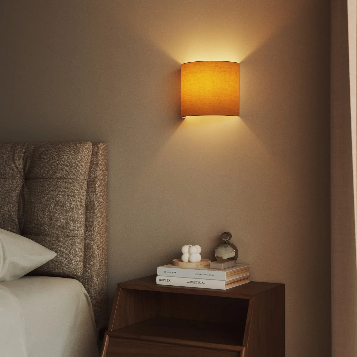 Ventola-Wandleuchte mit Stoffschirm Arenal Gold – Made in Italy - Image 2