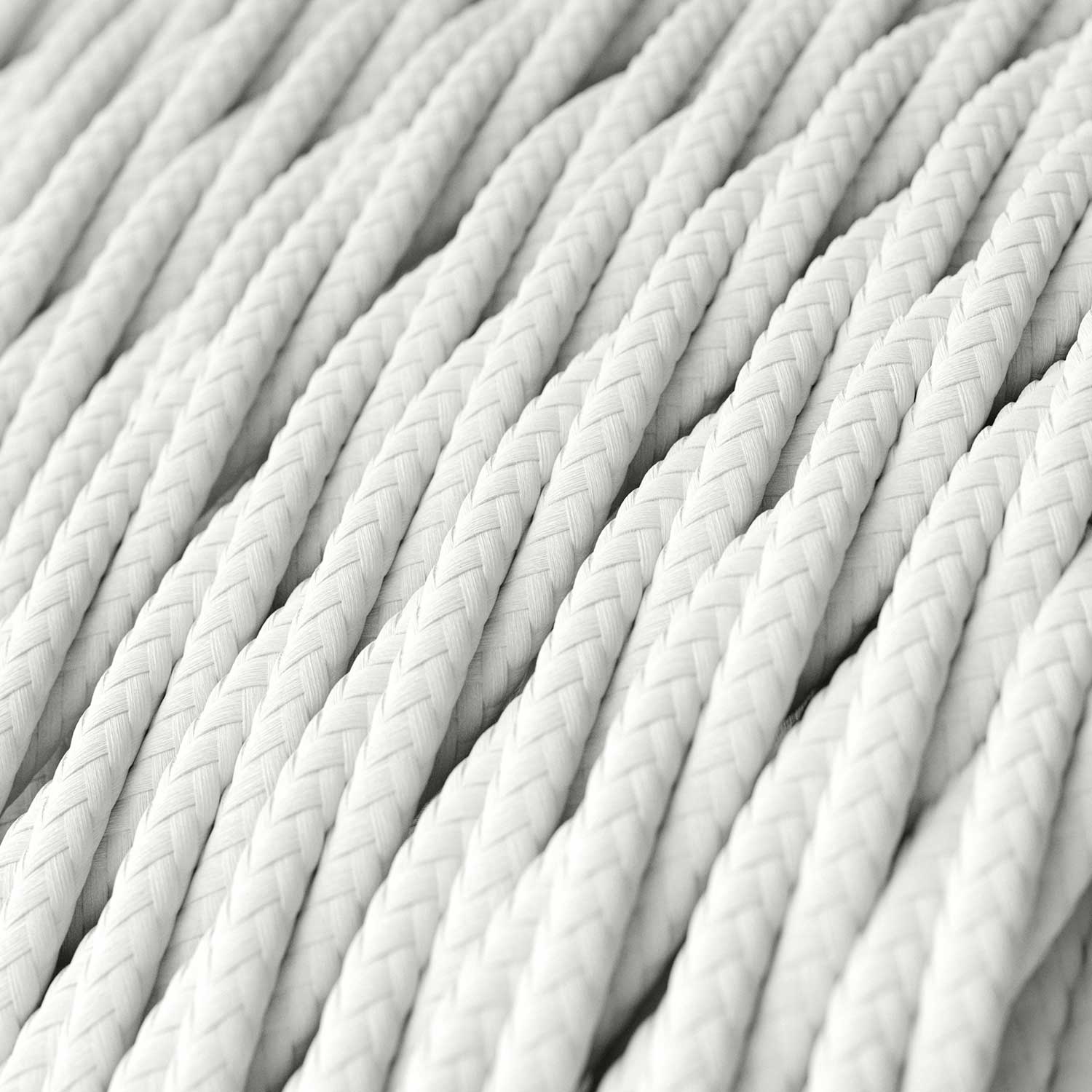 Weißes Rayon-ummanteltes, verdrehtes Elektrokabel – TM01 - Image 2