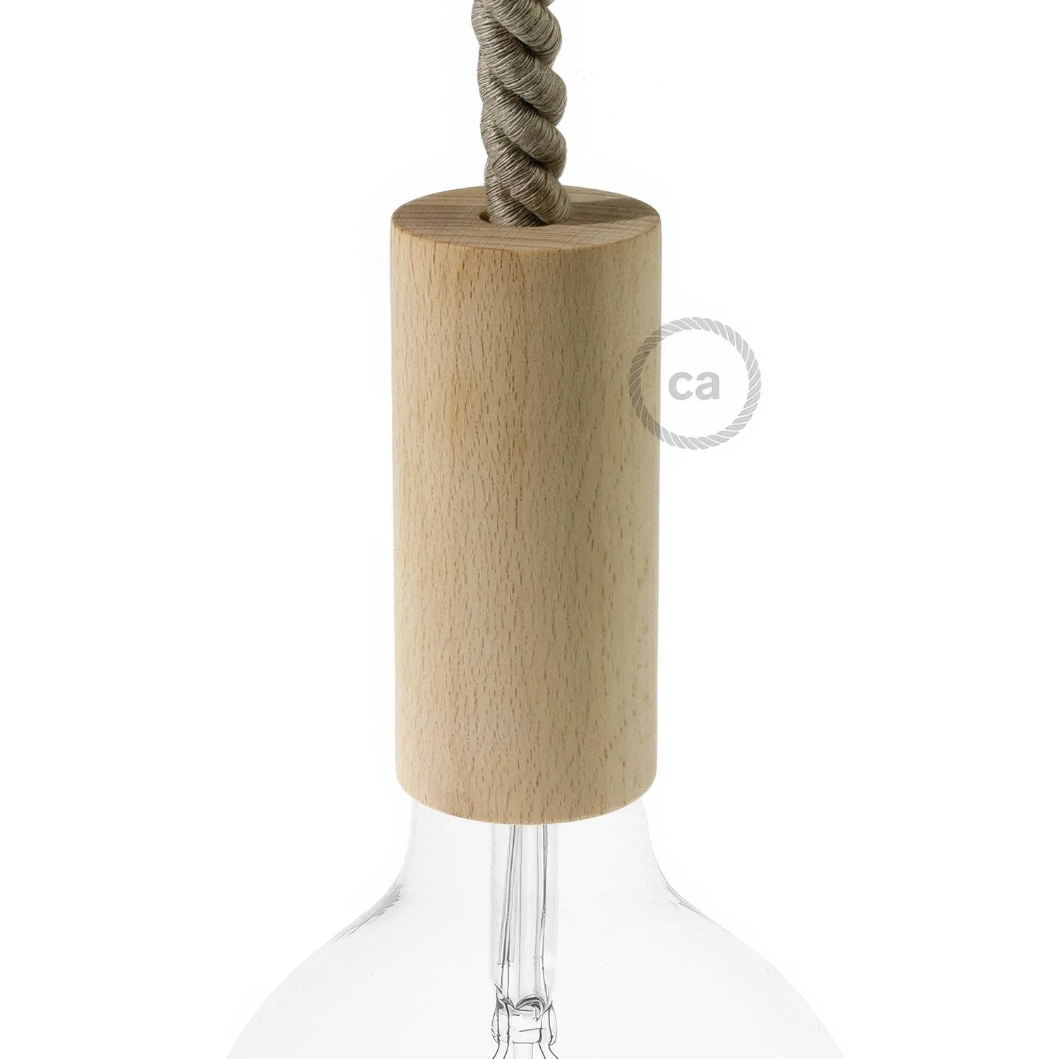 XL-Set E26-Holzfassung für Seilkabel – Neutral