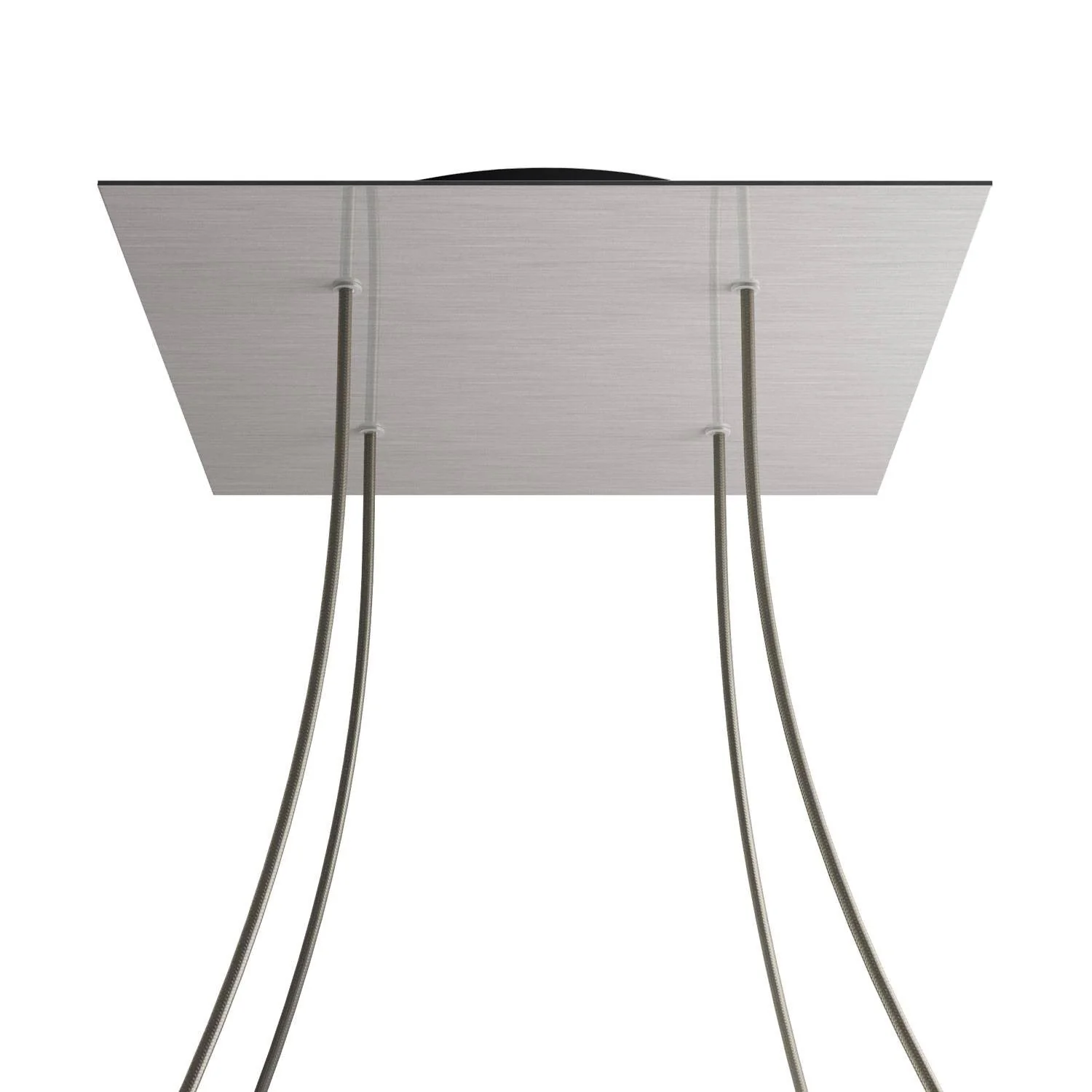 Rose-One XXL quadratischer Baldachin, 400 mm mit 4 Löchern und 4 seitlichen Löchern – Satiniertem Stahl-Dibond - Image 8