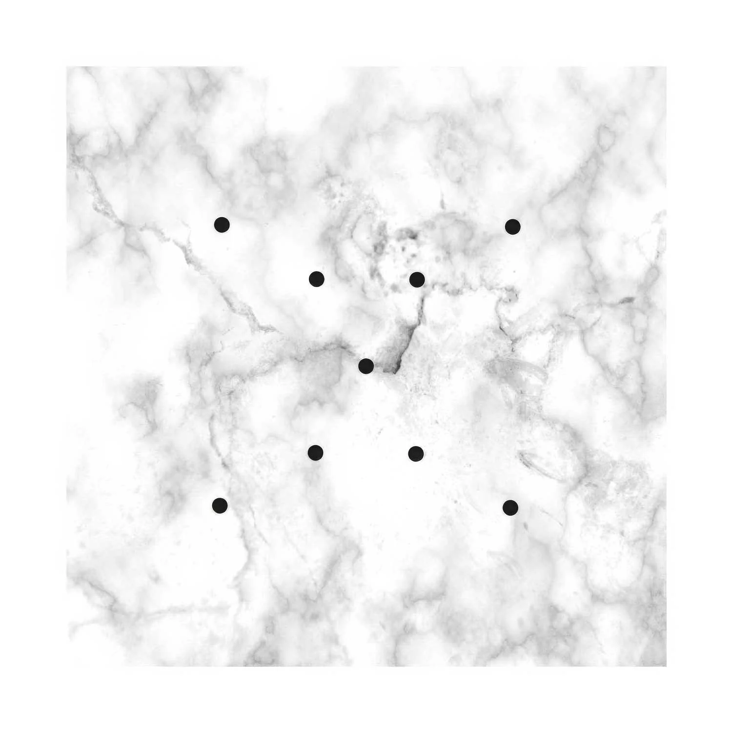 Lampenbaldachin XXL Rose-One quadratisch, 400 mm mit 9 X-Löchern und 4 seitlichen Löchern – Marmor Carrara - Image 3