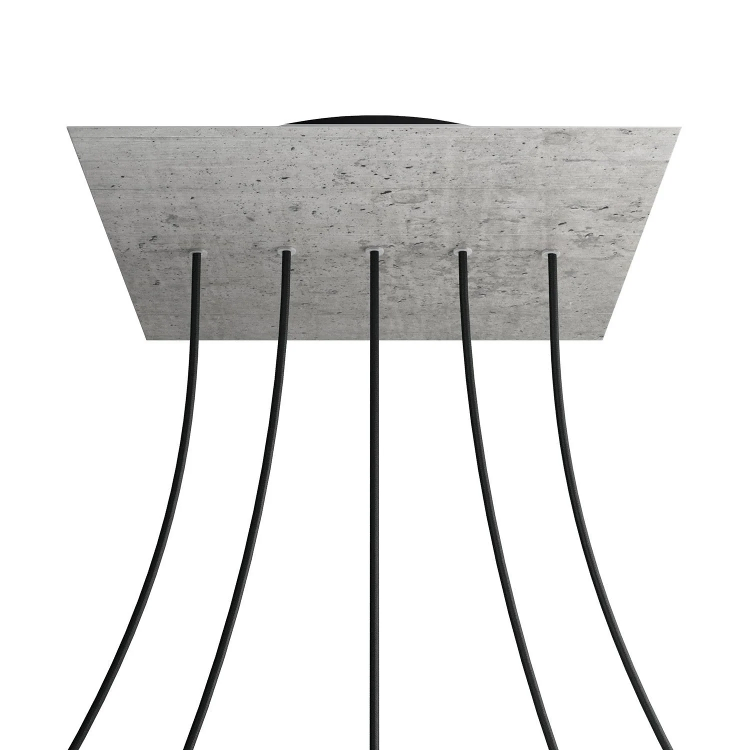Rosette XXL Rose-One quadratisch, 400 mm mit 5 Löchern in Reihe und 4 seitlichen Löchern – Beton - Image 8