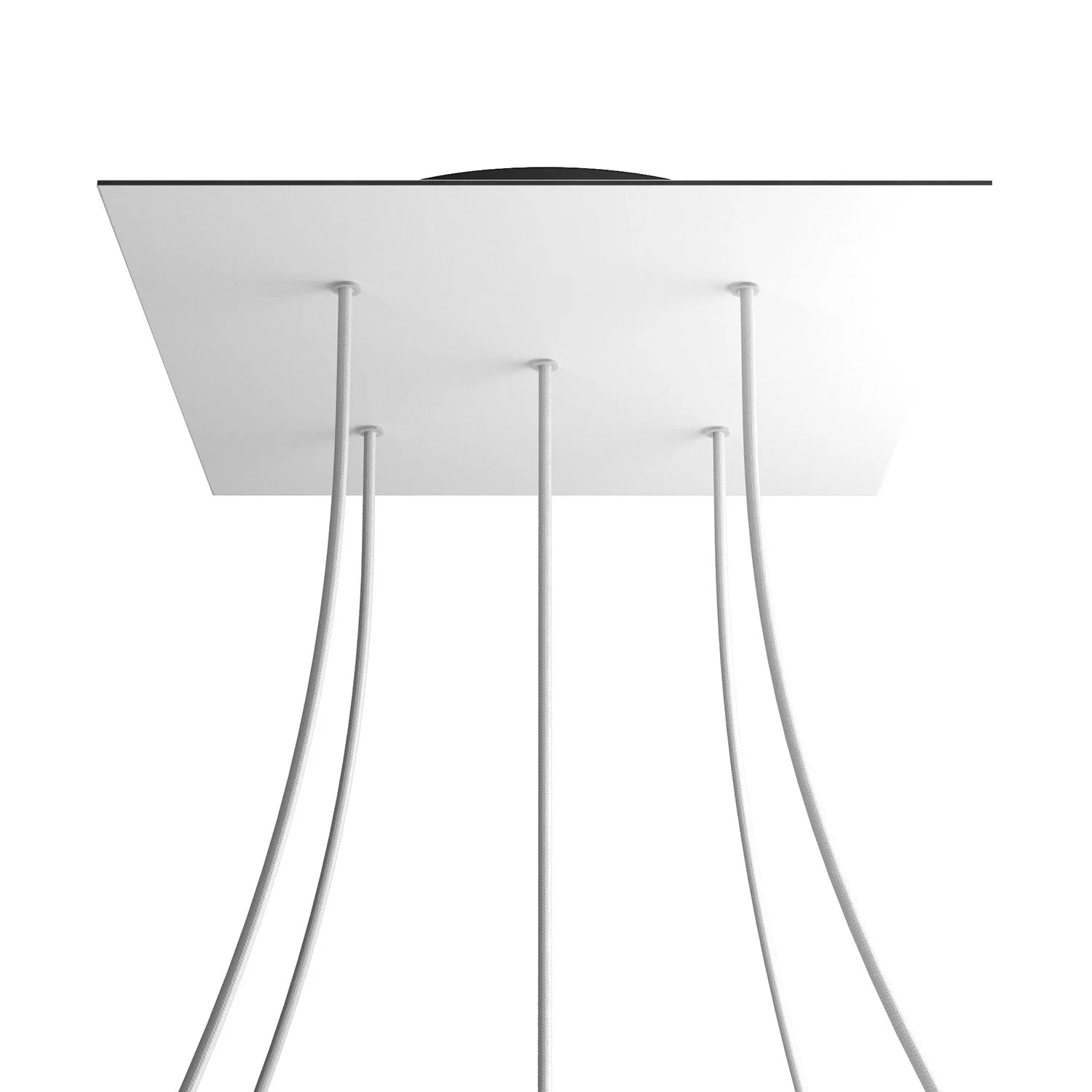 Rosone XXL Rose-One quadratisch, 400 mm mit 5 Löchern und 4 seitlichen Löchern - Mattweiß - Image 8
