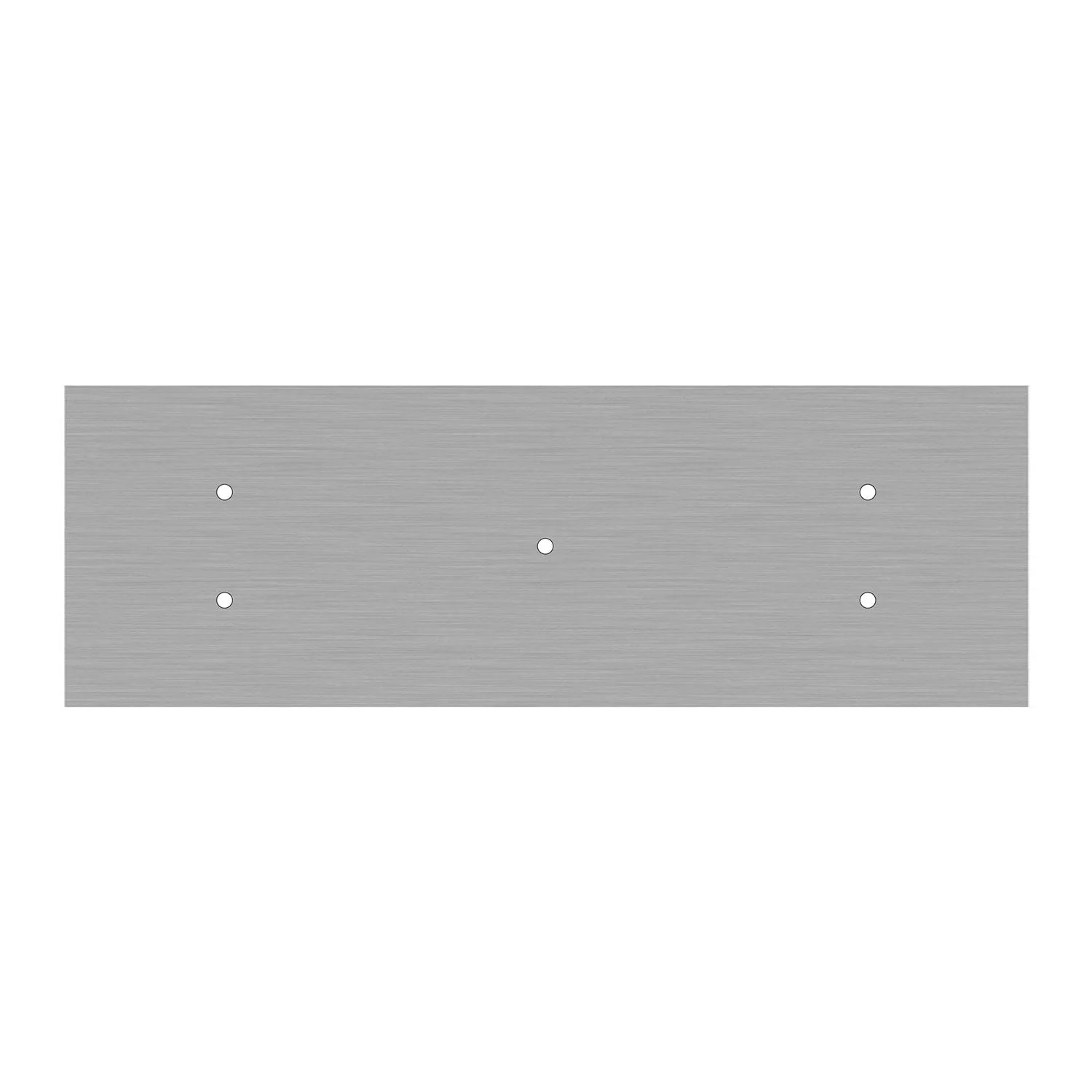 XXL-Deckenbaldachin Rose-One rechteckig mit 5 Löchern und 6 seitlichen Löchern, Maße 675 x 225 mm  - Dibond Edelstahl satiniert - Image 3