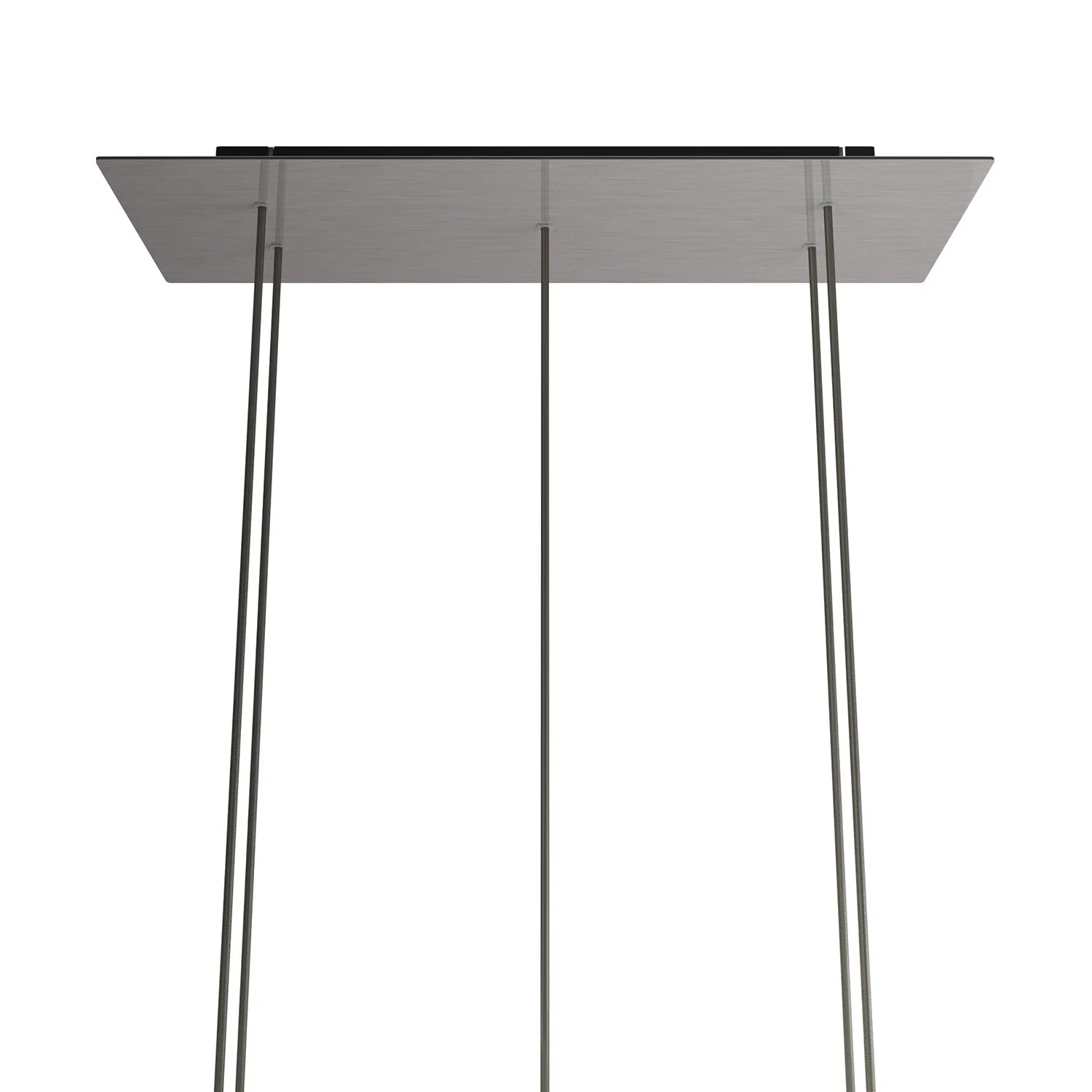 XXL-Deckenbaldachin Rose-One rechteckig mit 5 Löchern und 6 seitlichen Löchern, Maße 675 x 225 mm  - Dibond Edelstahl satiniert - Image 7