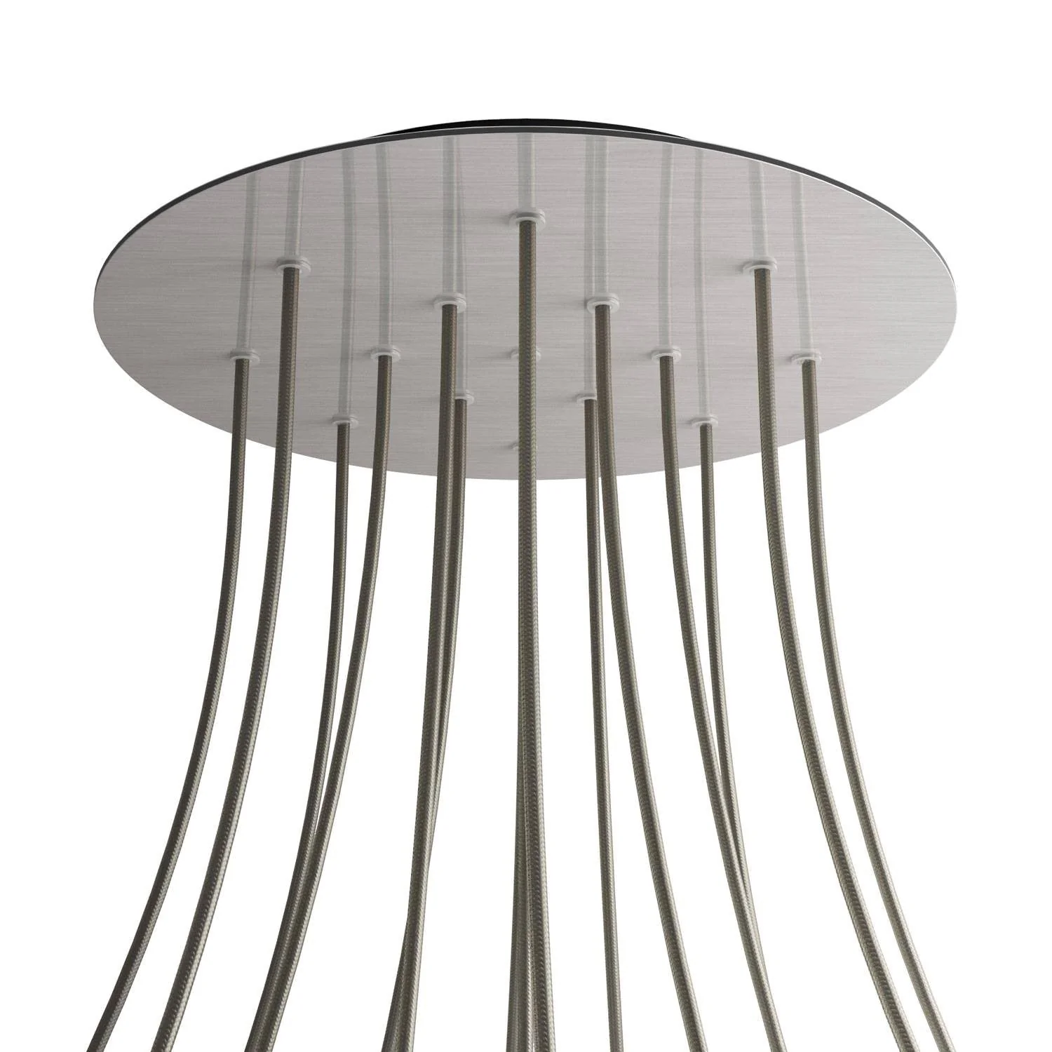 Rosone XXL Rose-One rund, Durchmesser 400 mm mit 15 Löchern und 4 seitlichen Löchern – Dibond Edelstahl Satin - Image 8