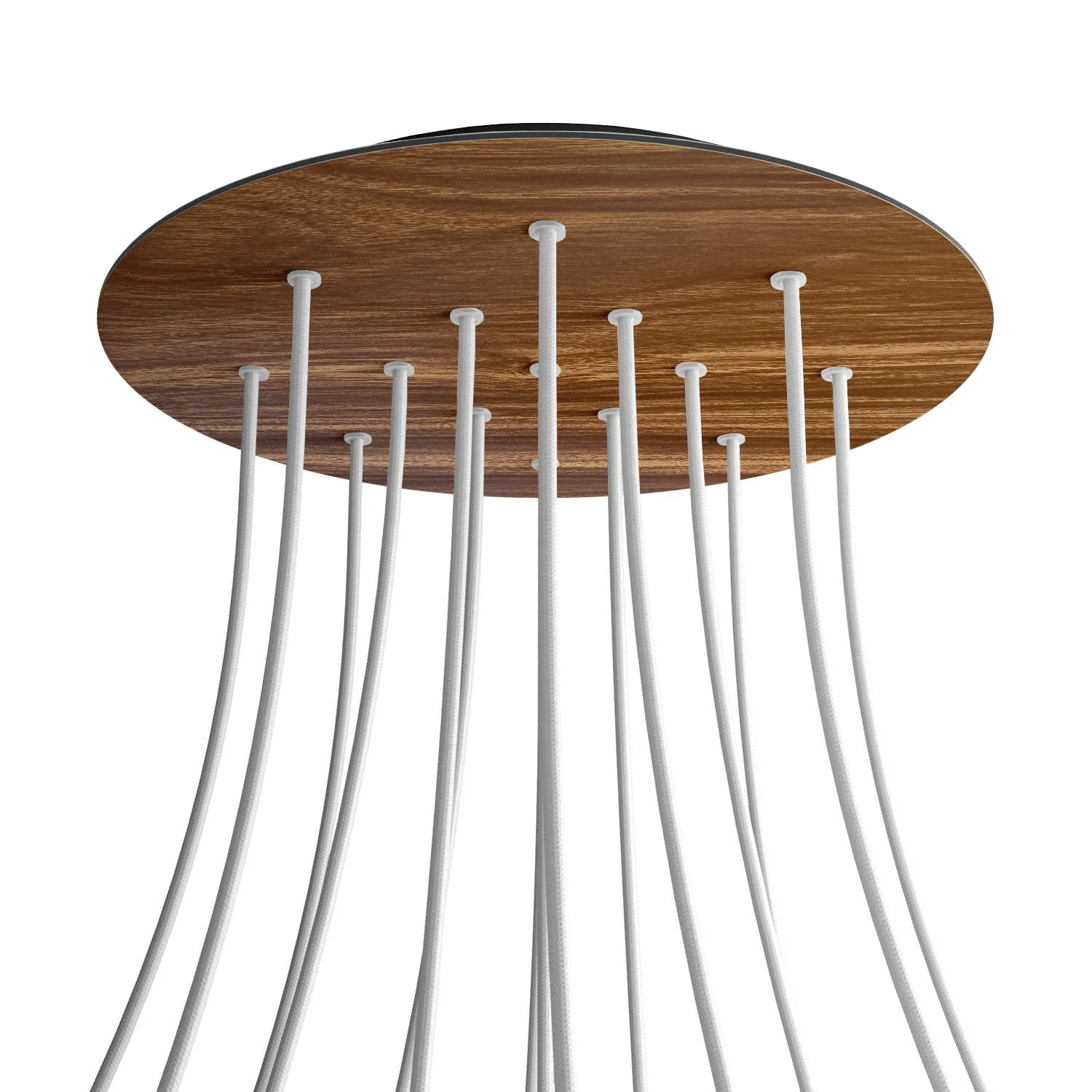 Lampenbaldachin XXL Rose-One rund, Durchmesser 400 mm mit 15 Löchern und 4 seitlichen Löchern – Holz - Image 8