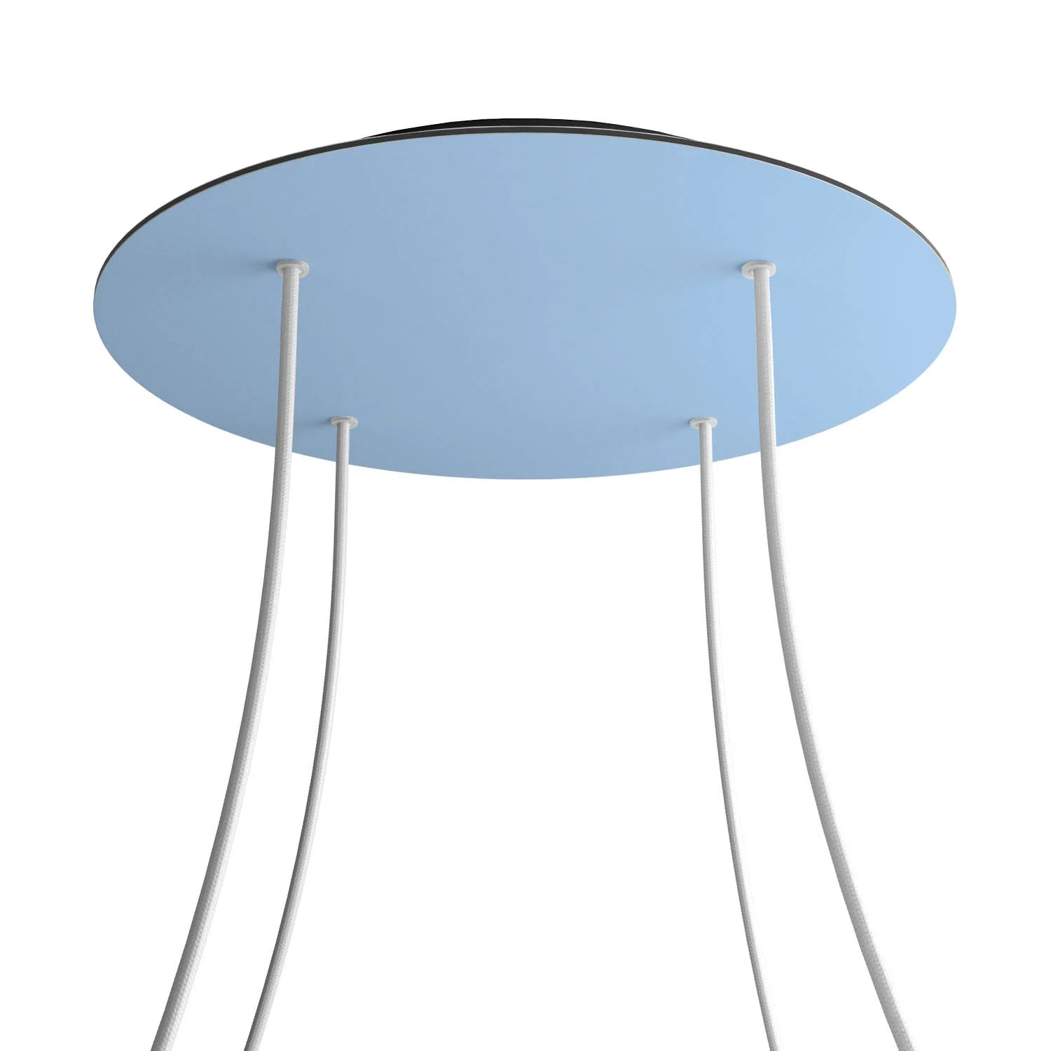Rose-One XXL Baldachin rund, Durchmesser 400 mm mit 4 Löchern und 4 seitlichen Löchern – Zuckerblau - Image 8