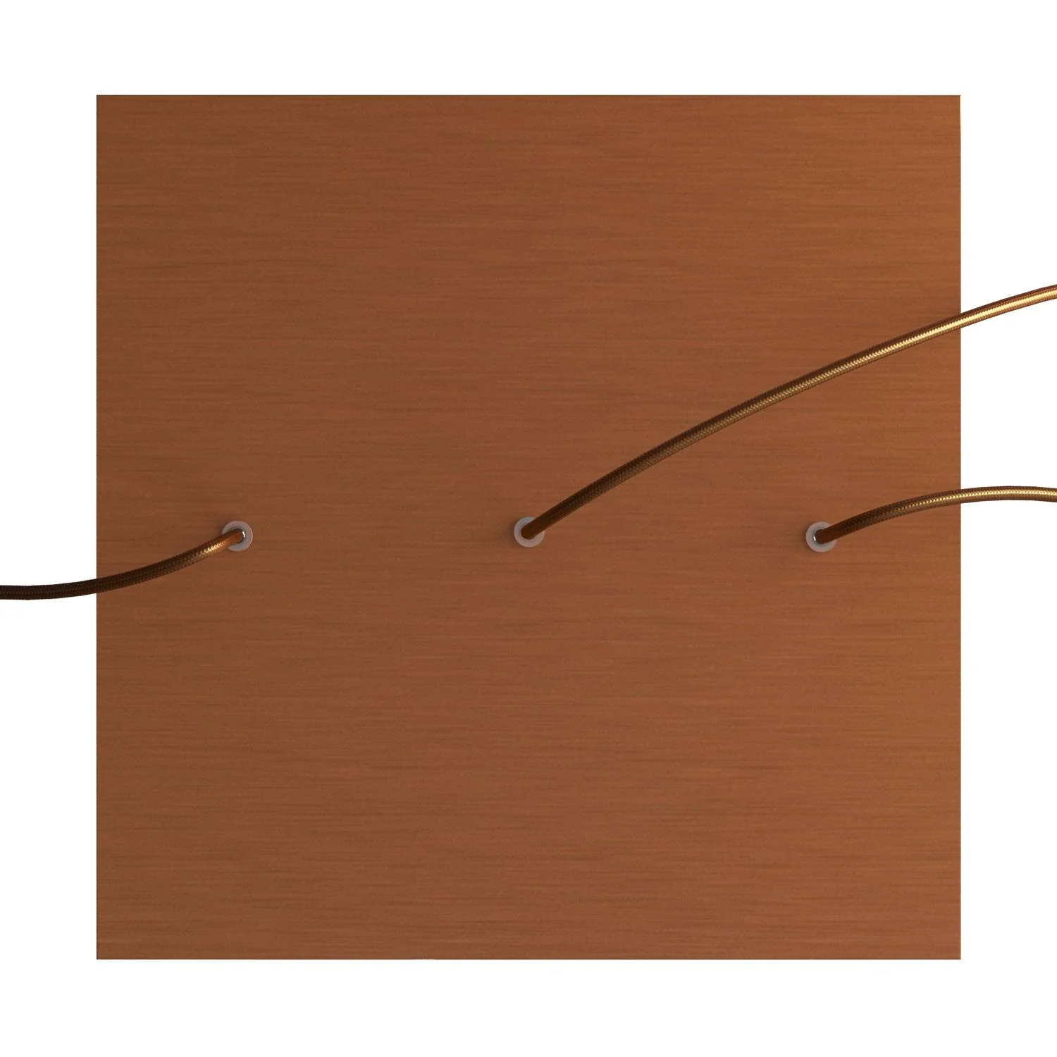 Rosone XXL Rose-One quadratisch, 400 mm mit 3 Reihenbohrungen und 4 seitlichen Löchern – Dibond Satinkupfer - Image 2