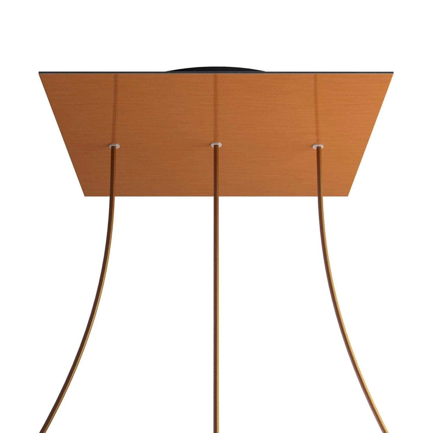 Rosone XXL Rose-One quadratisch, 400 mm mit 3 Reihenbohrungen und 4 seitlichen Löchern – Dibond Satinkupfer - Image 8