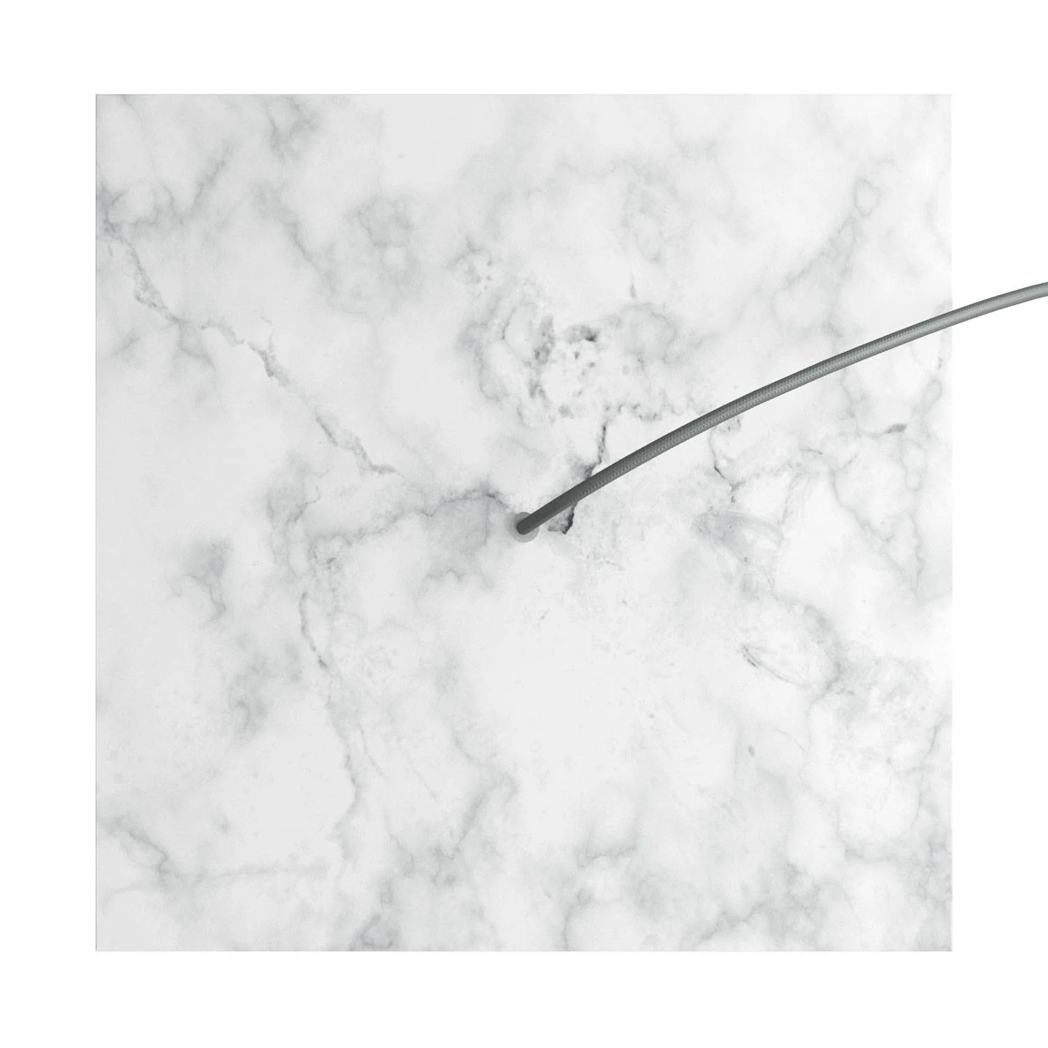 Lampenbaldachin XXL Rose-One quadratisch, 400 mm mit 1 Loch und 4 seitlichen Löchern – Marmor Carrara - Image 2