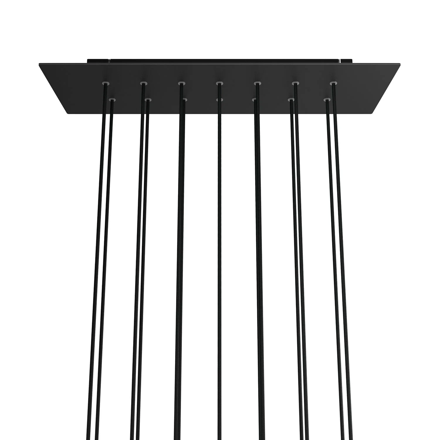 XXL-Baldachin Rose-One rechteckig mit 14 Öffnungen und 6 seitlichen Löchern, Abmessungen 675 x 225 mm – Dibond Mattschwarz - Image 7